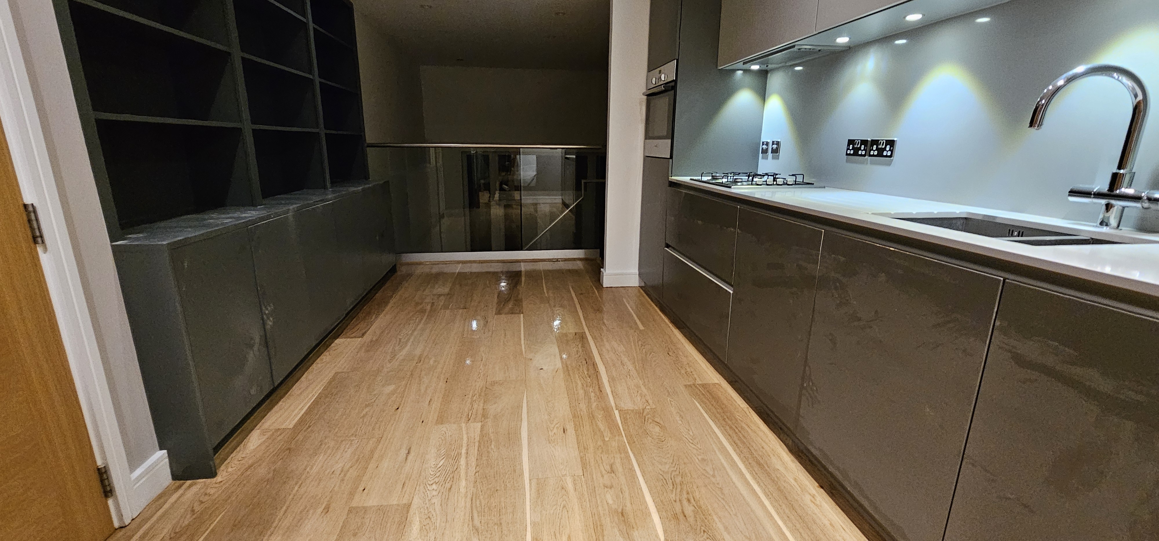 Wood Floor floor after sanding work in SW11