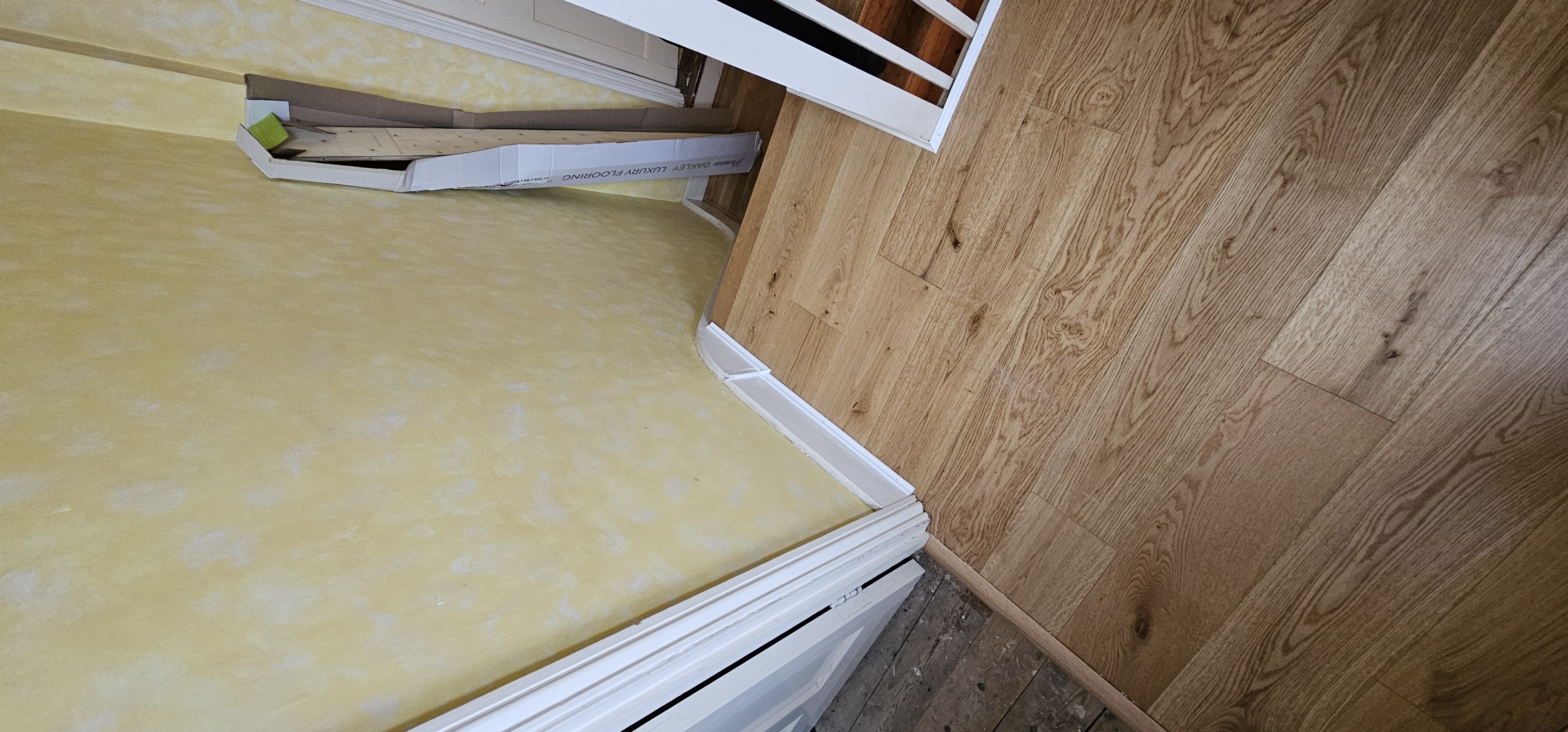 Engineered Wood floor after fitting work in N22