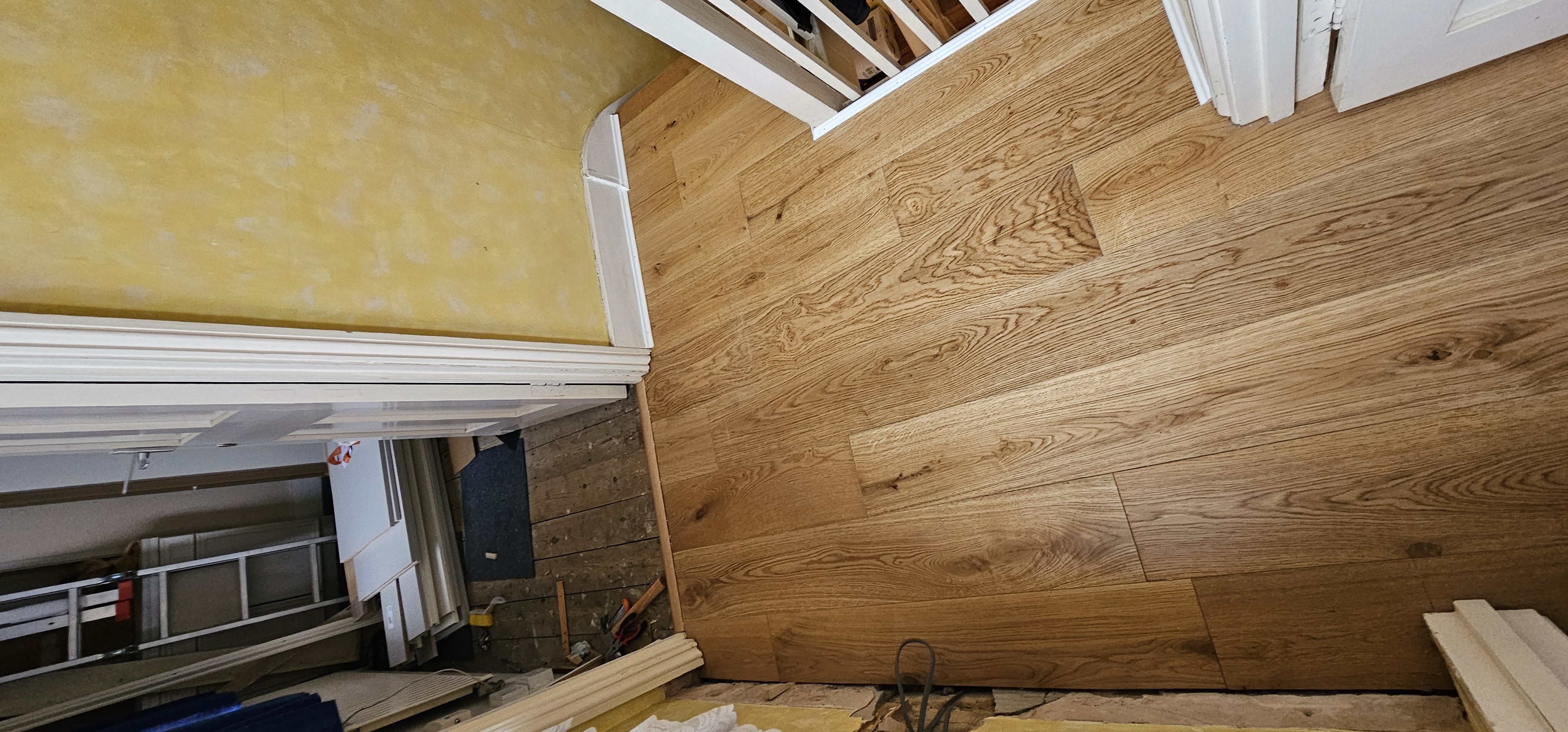 Engineered Wood floor after fitting work in N22