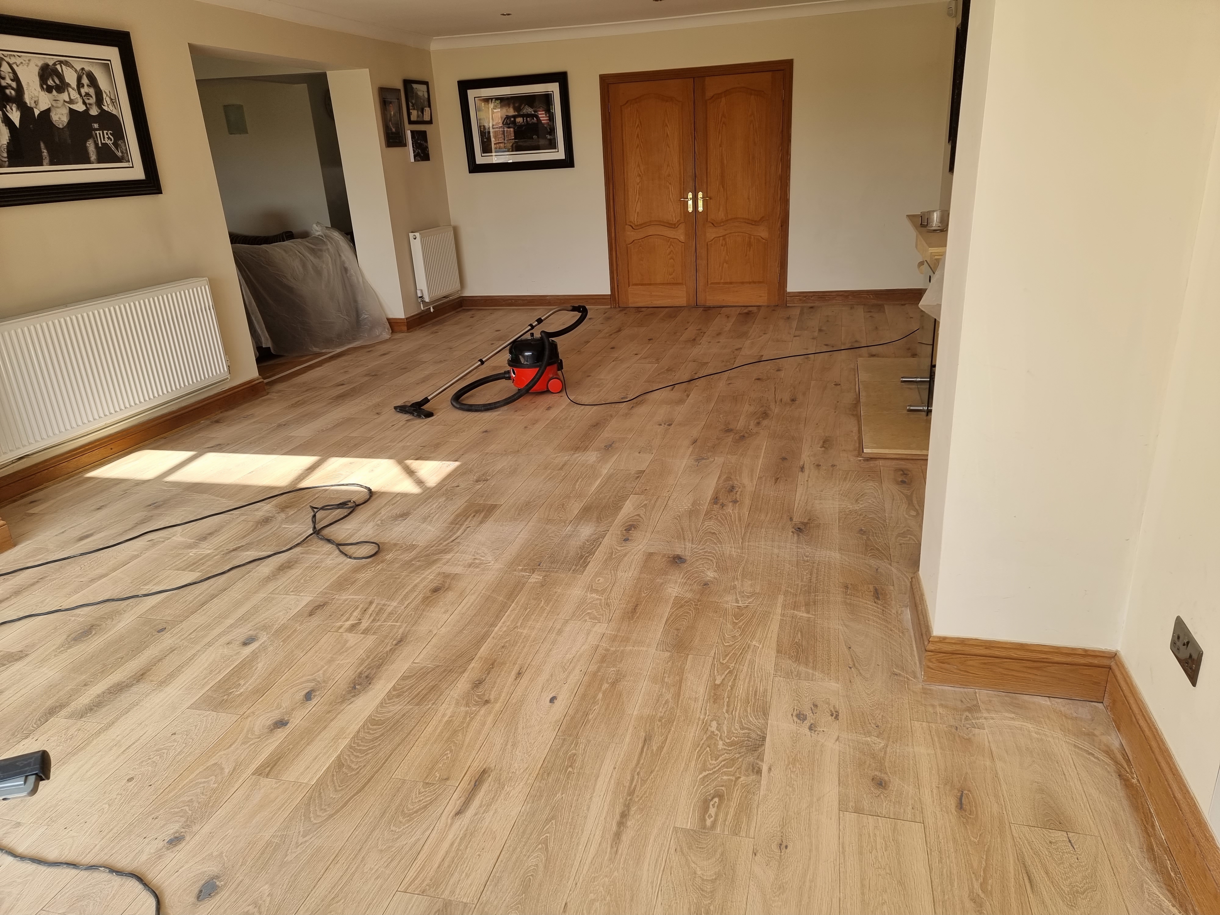 Engineered Wood floor after sanding work in AL9