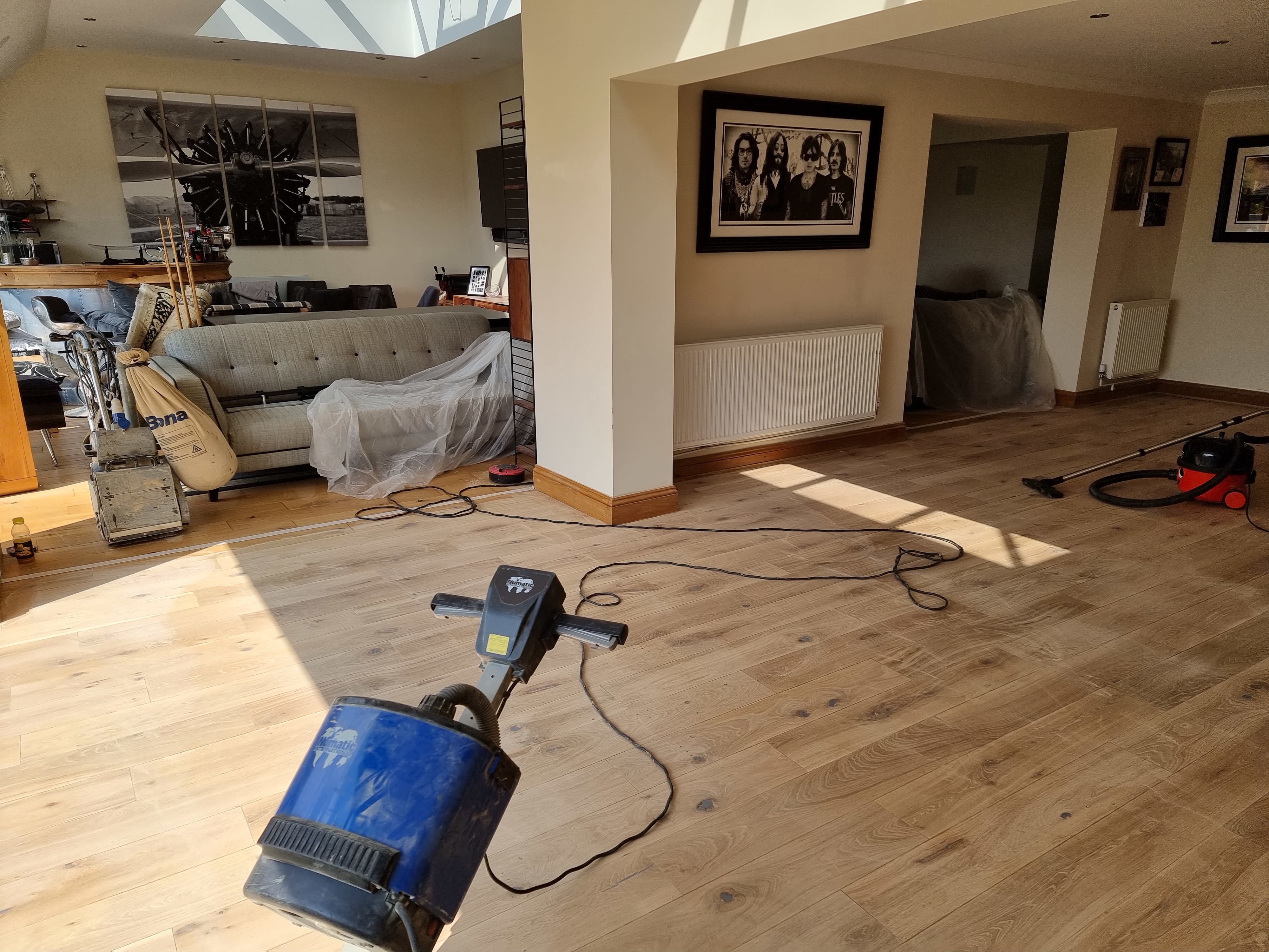 Engineered Wood floor after sanding work in AL9