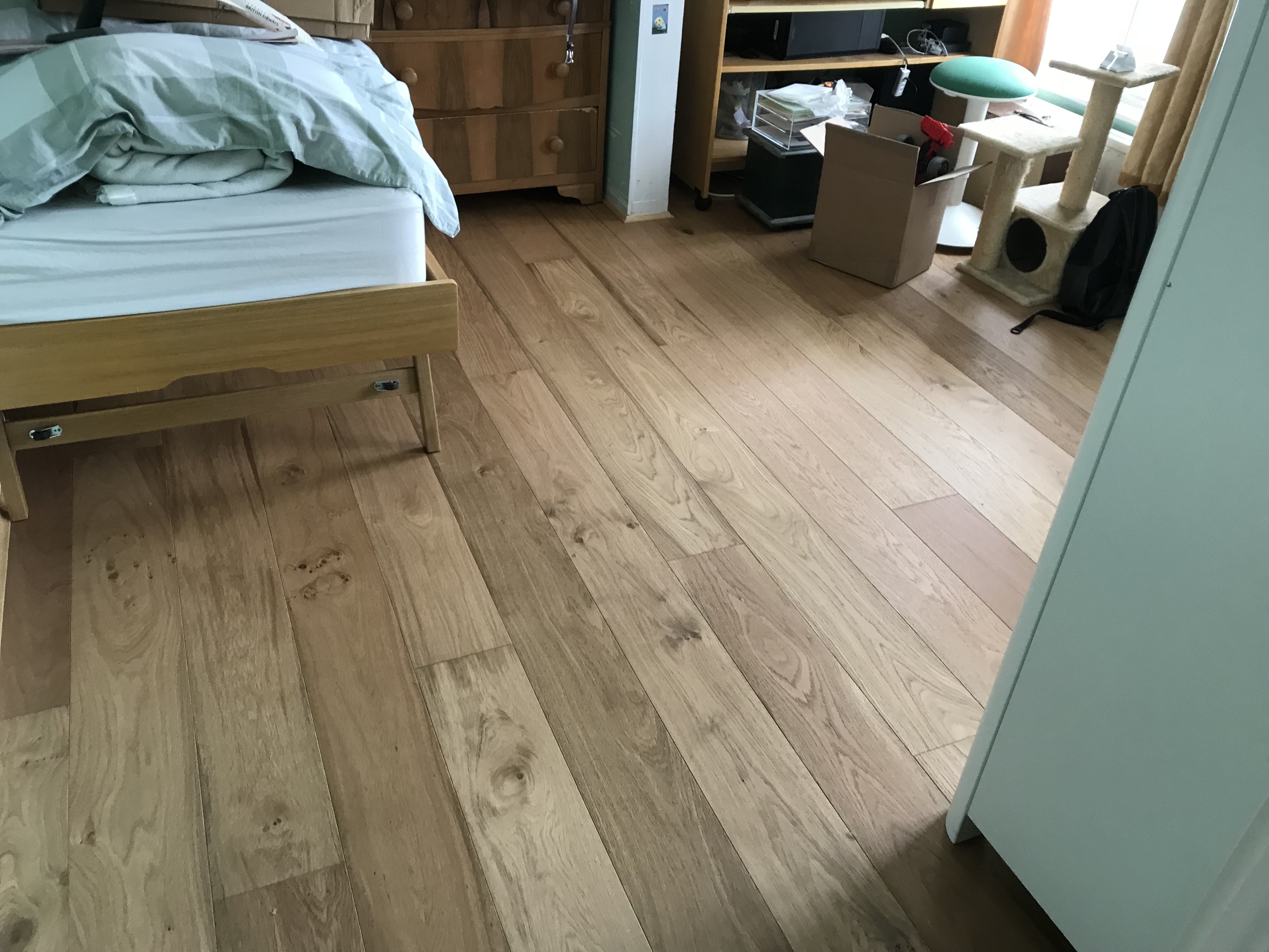 Parquet floor after sanding work in BR5