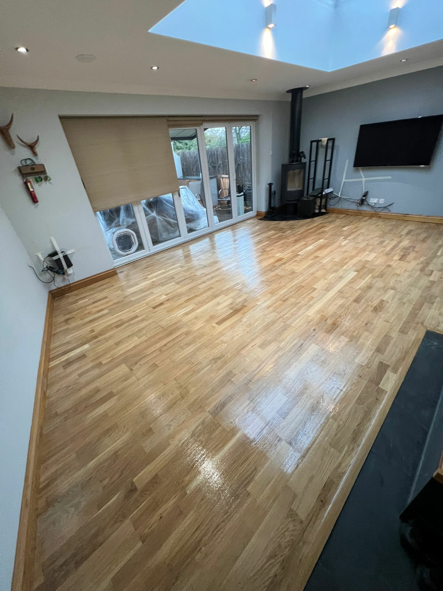 Engineered Wood floor after sanding work in BR6