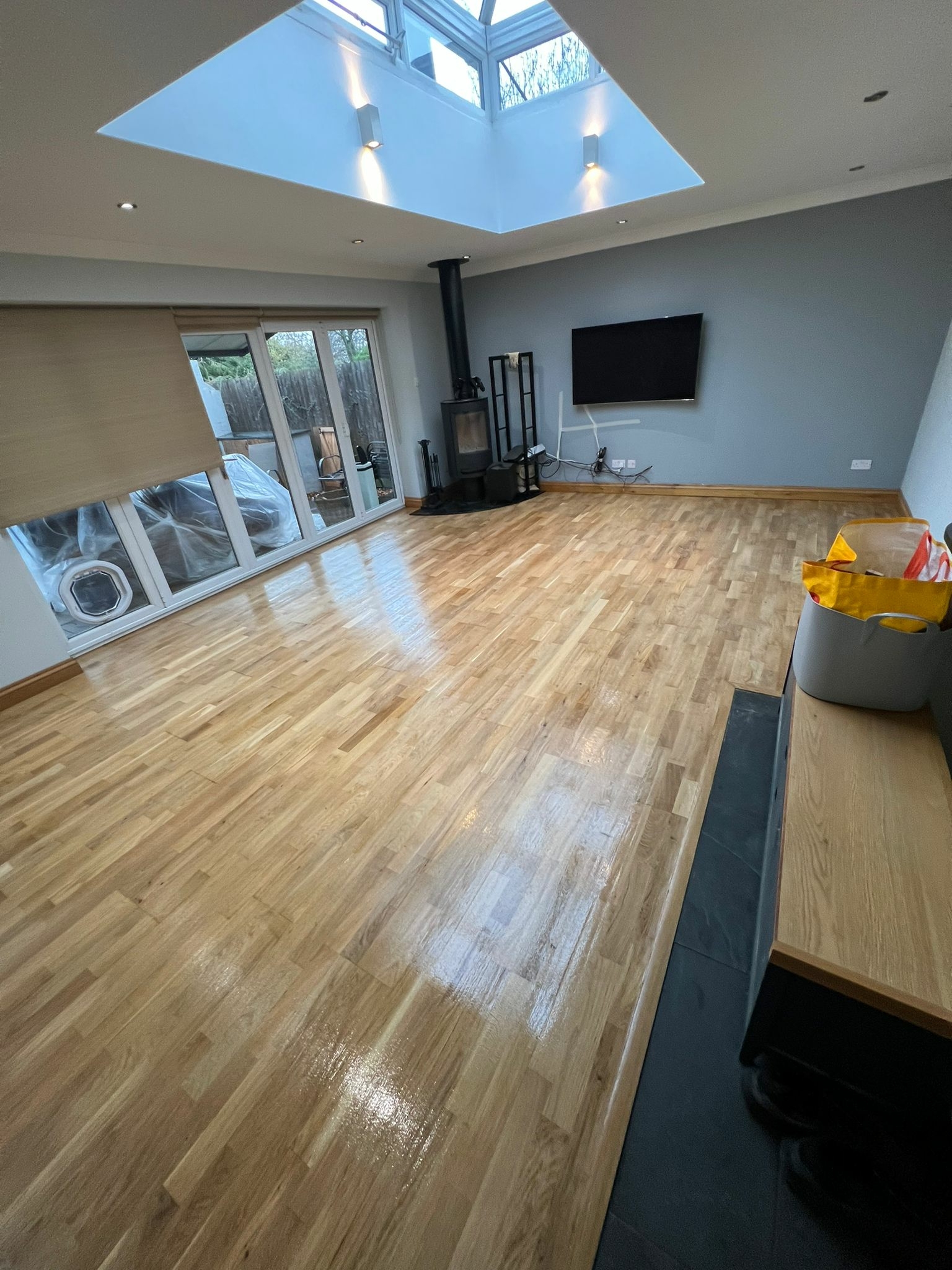 Engineered Wood floor after sanding work in BR6