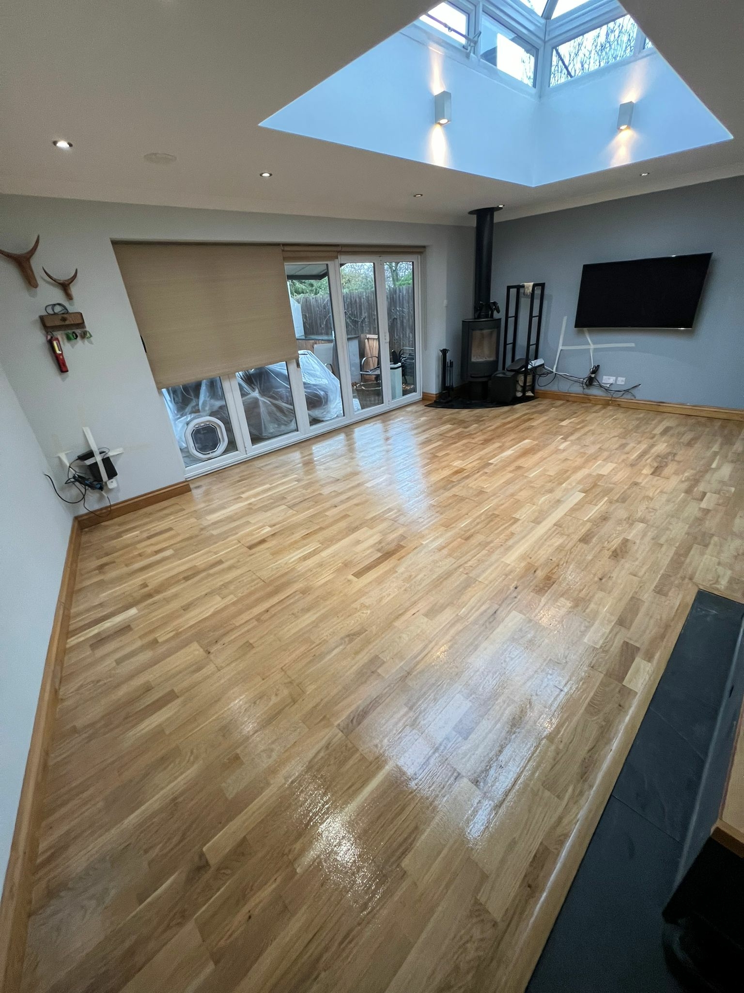 Engineered Wood floor after sanding work in BR6