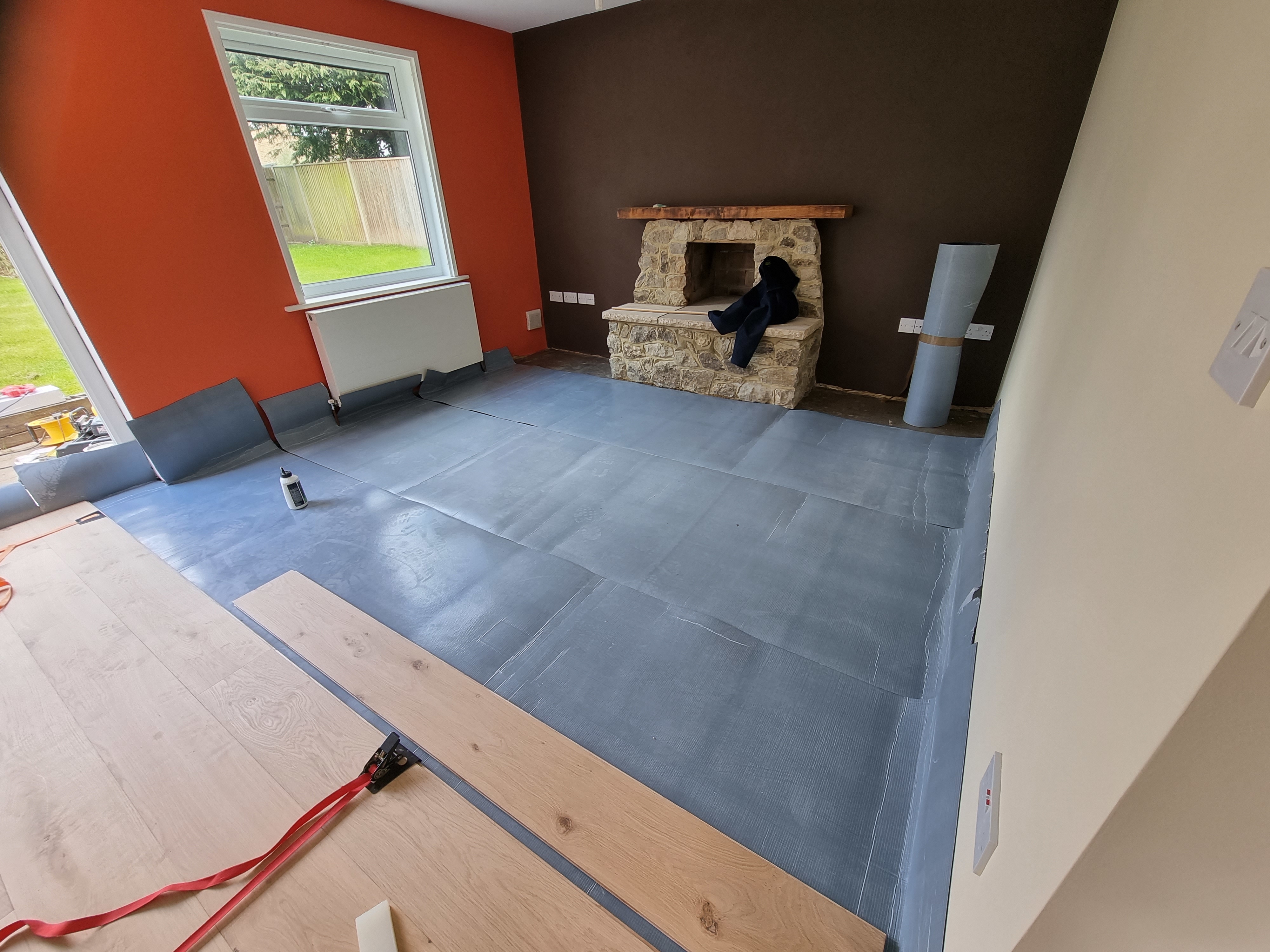 Engineered Wood floor after sanding work in DA13