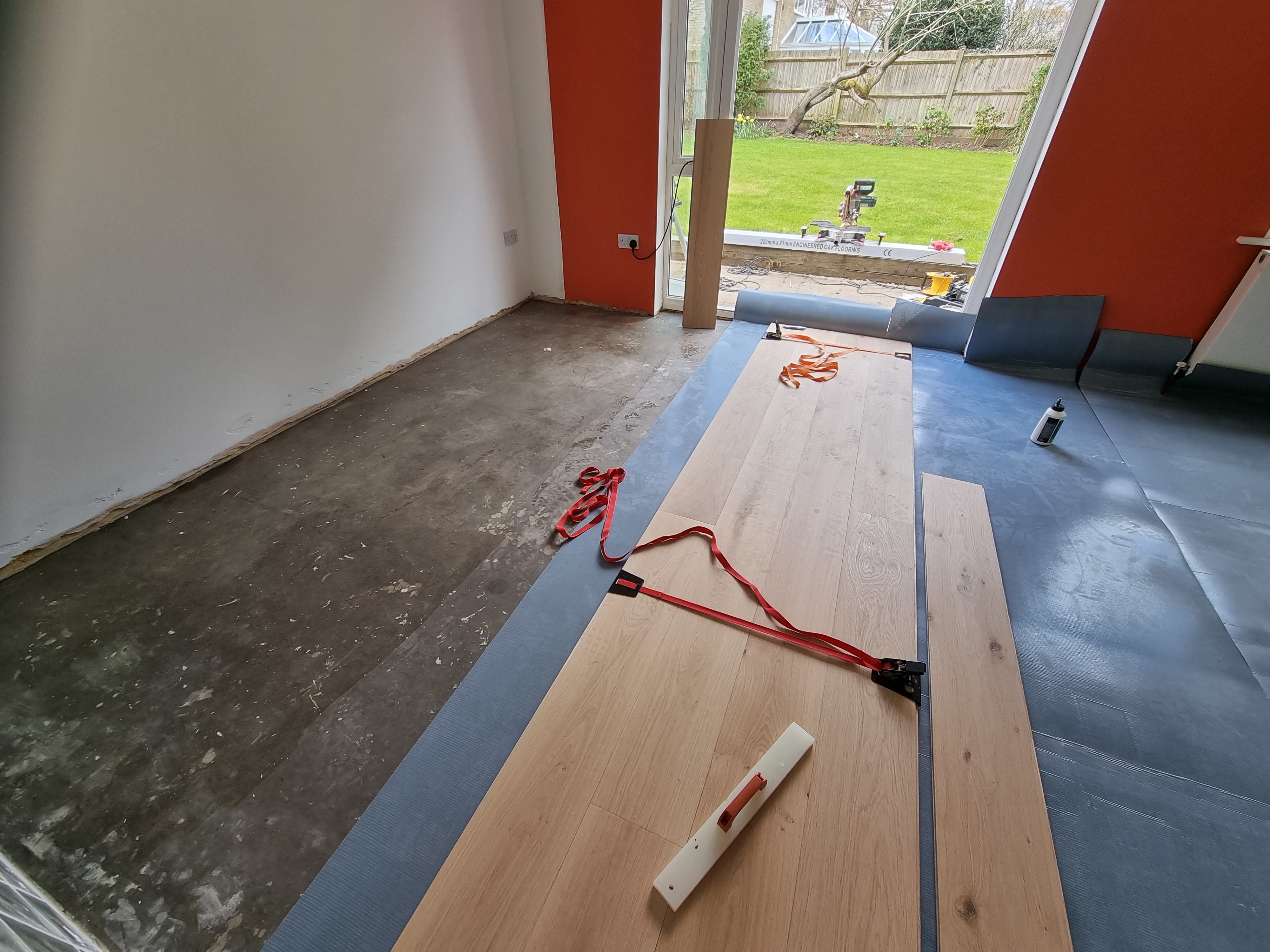 Engineered Wood floor after sanding work in DA13