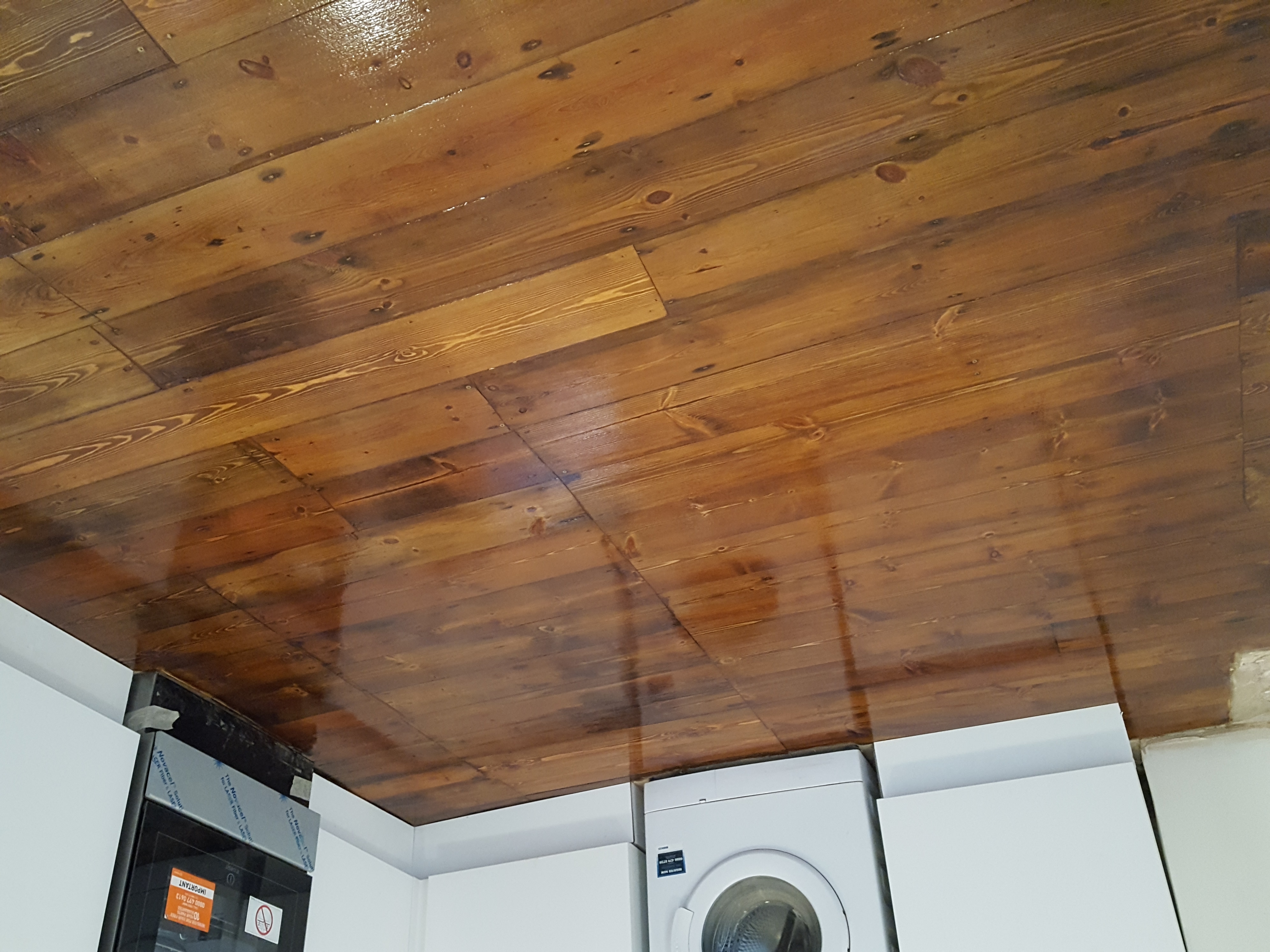 Floorboards floor after sanding work in E10