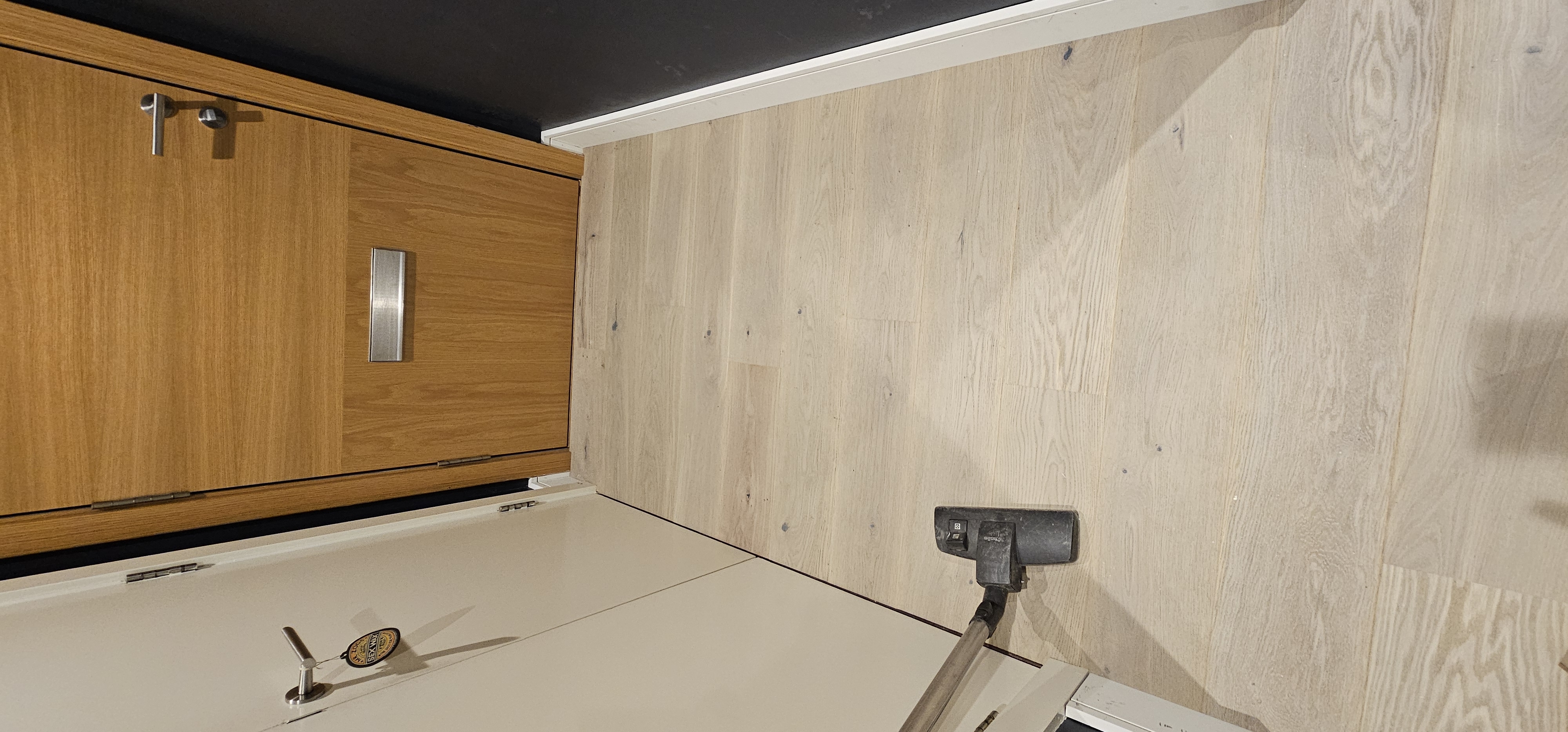 Engineered Wood floor after fitting work in E1