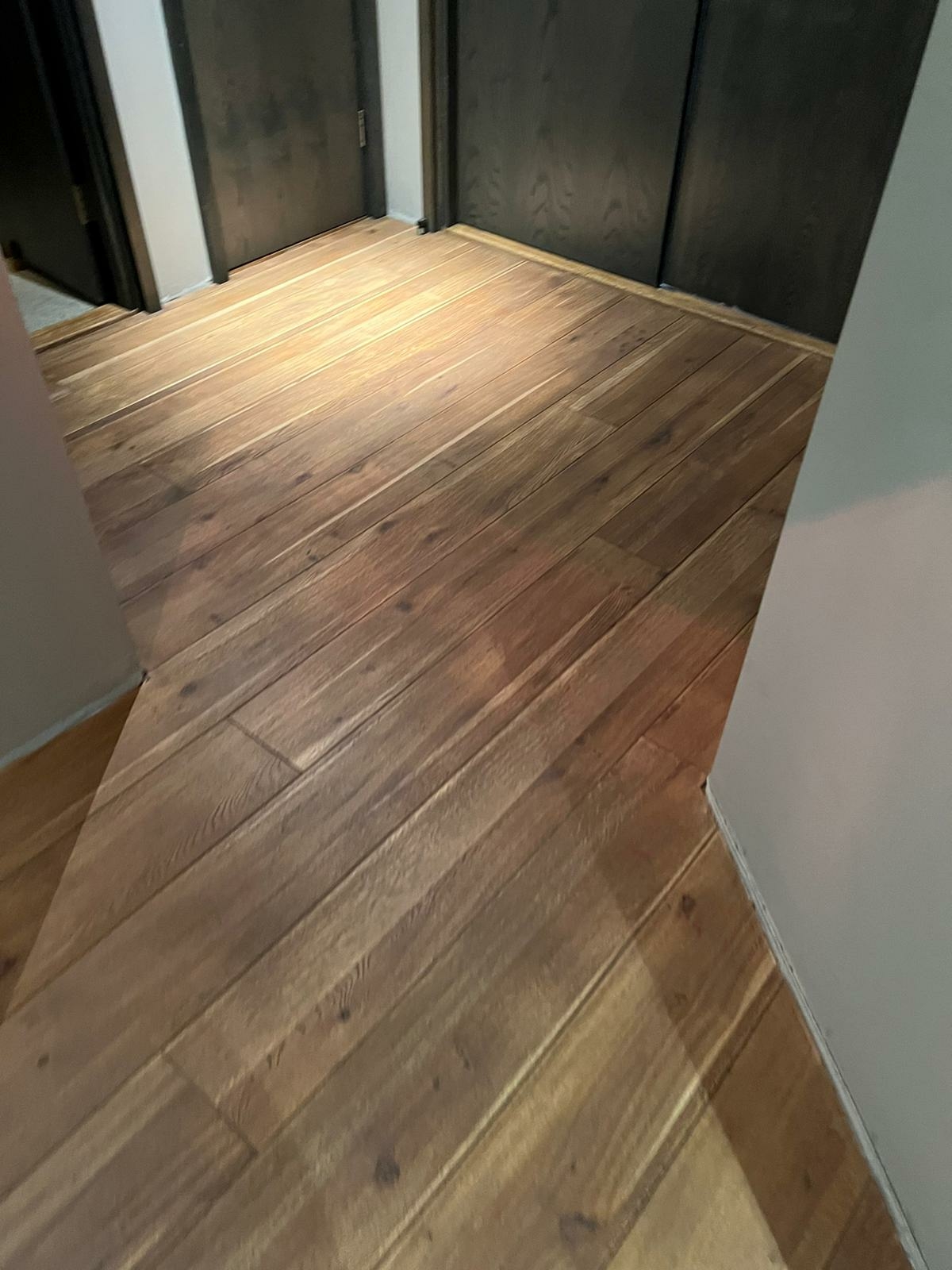Engineered Wood floor after sanding work in E14