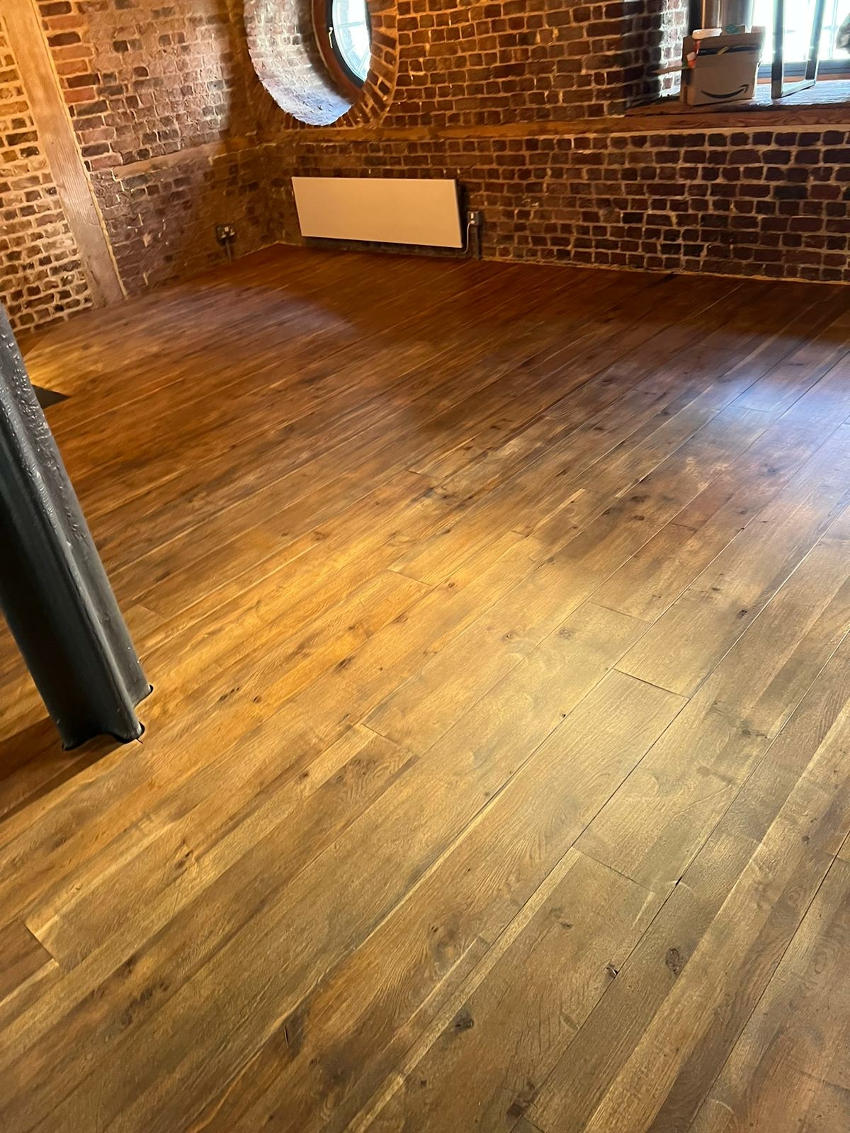 Engineered Wood floor after sanding work in E14