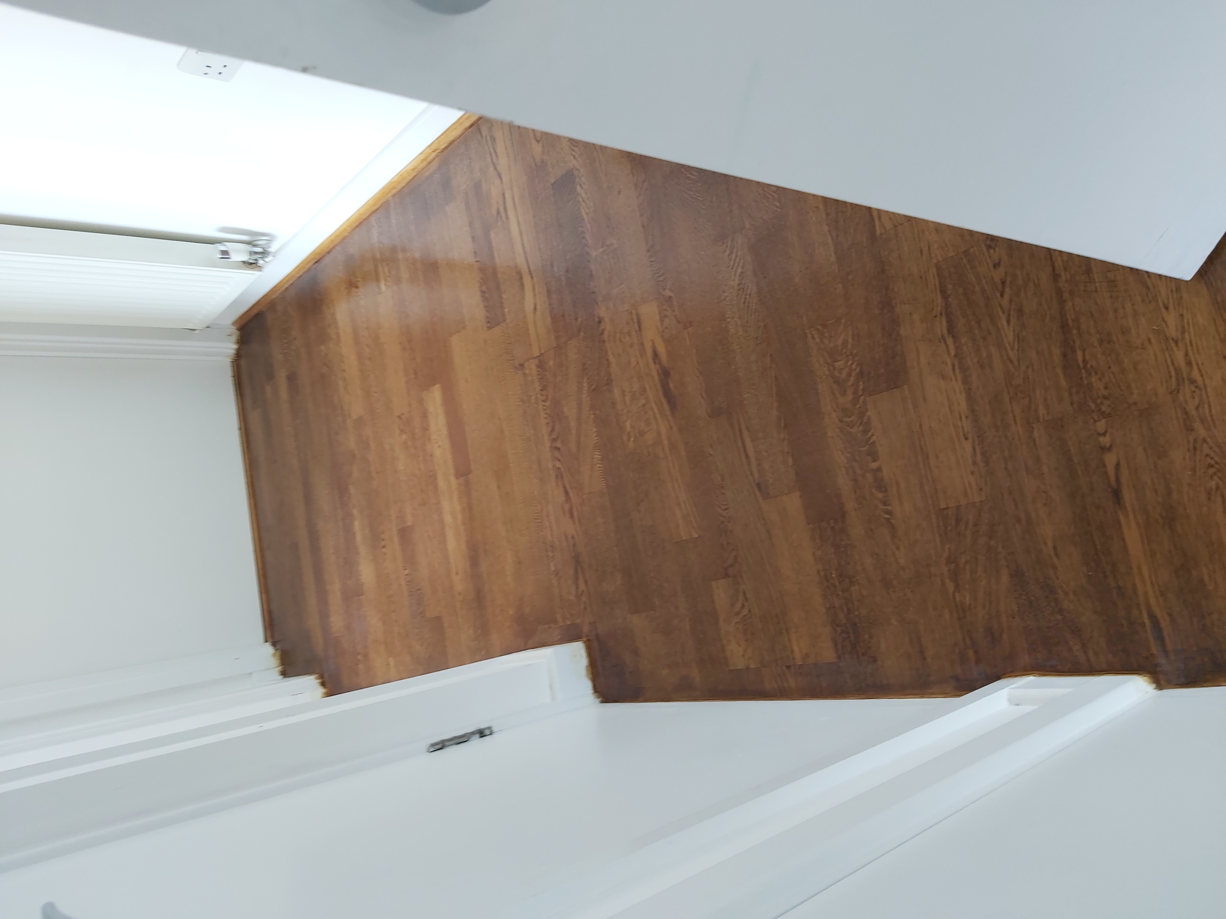 Engineered Wood floor after sanding work in E14