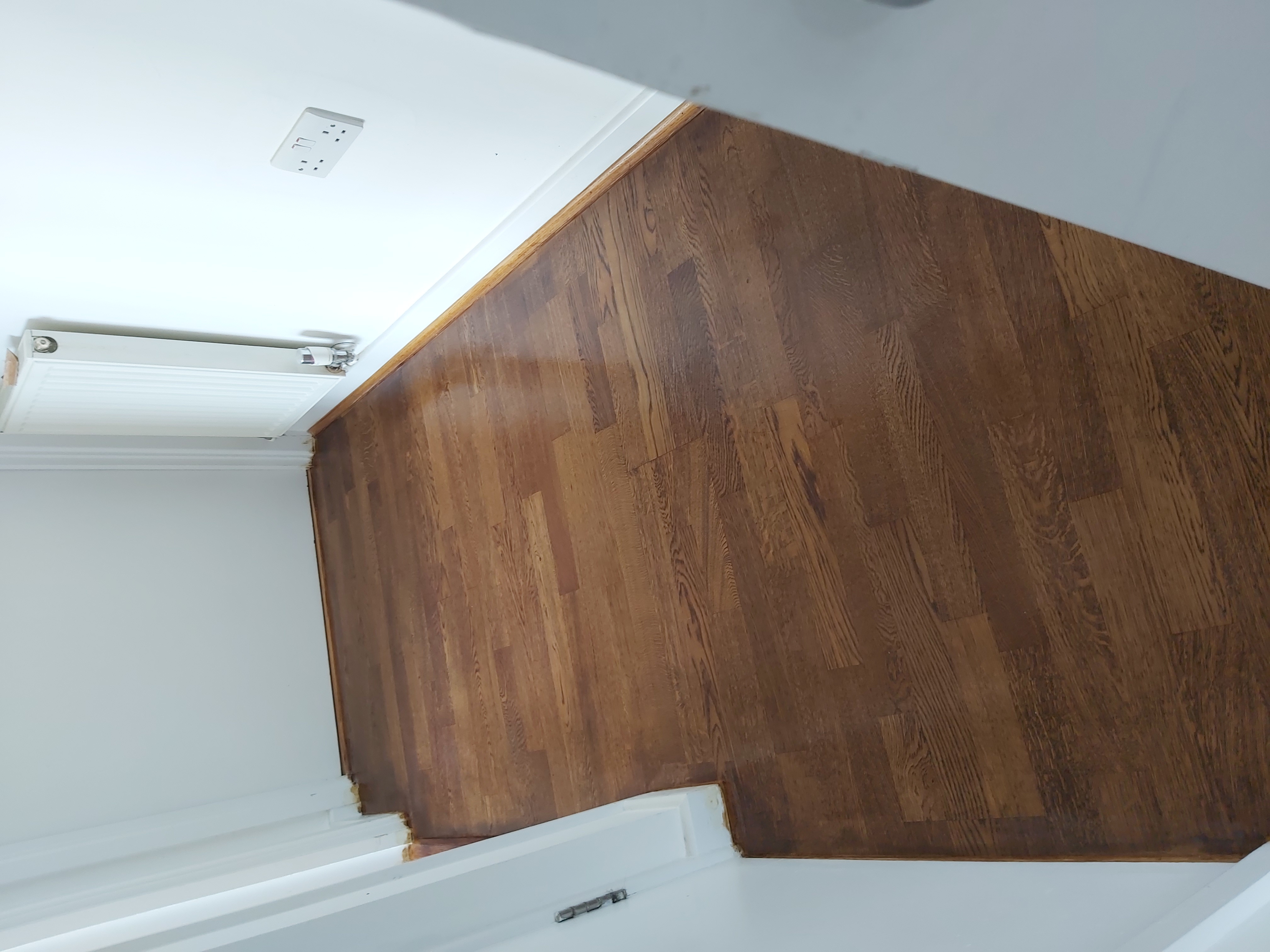 Engineered Wood floor after sanding work in E14