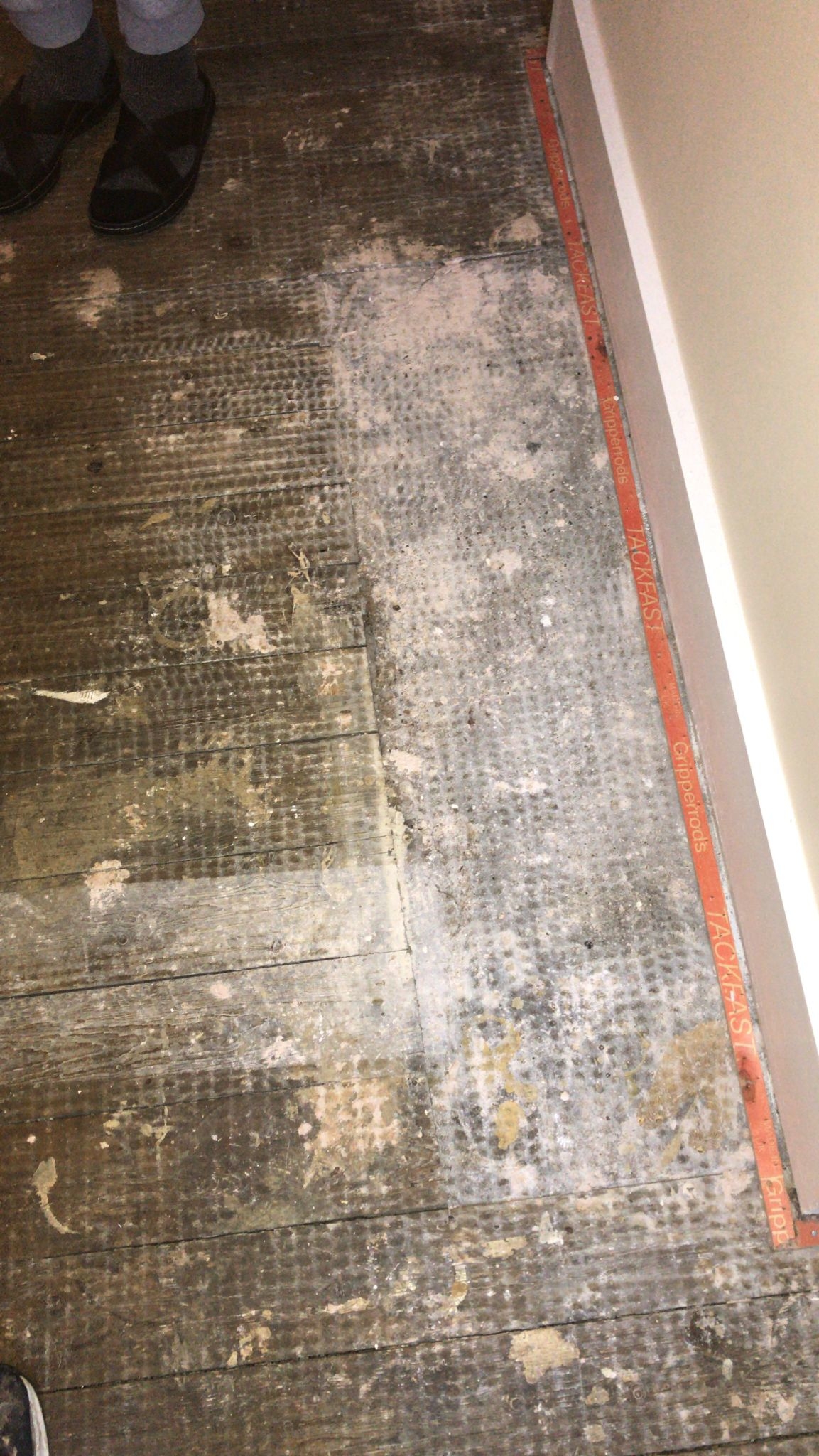 Engineered Wood floor after fitting work in E17