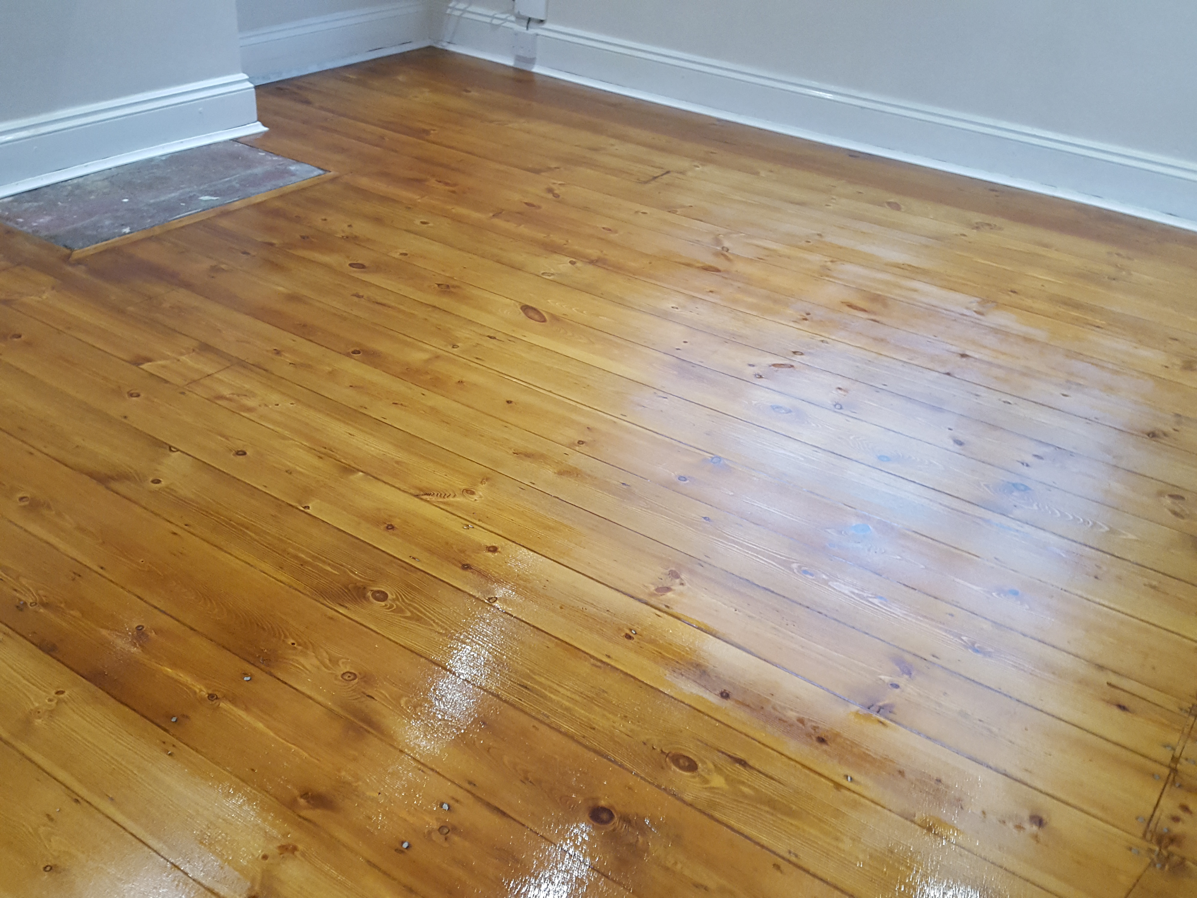 Wood Floor floor after sanding work in E17