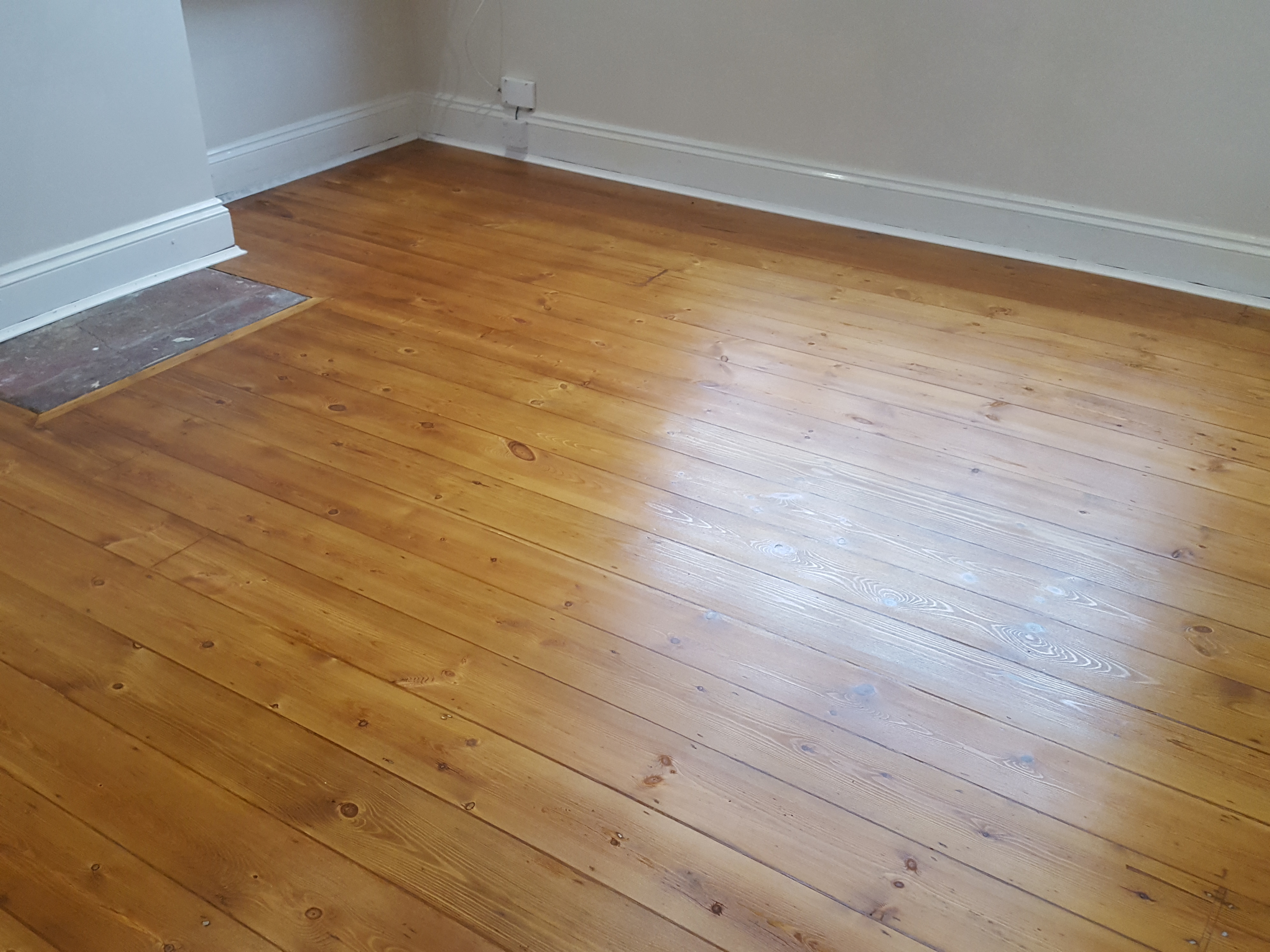 Wood Floor floor after sanding work in E17