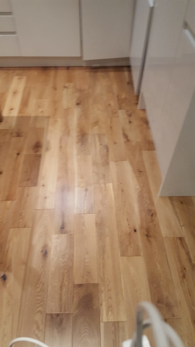 Wood Floor floor after fitting work in E1