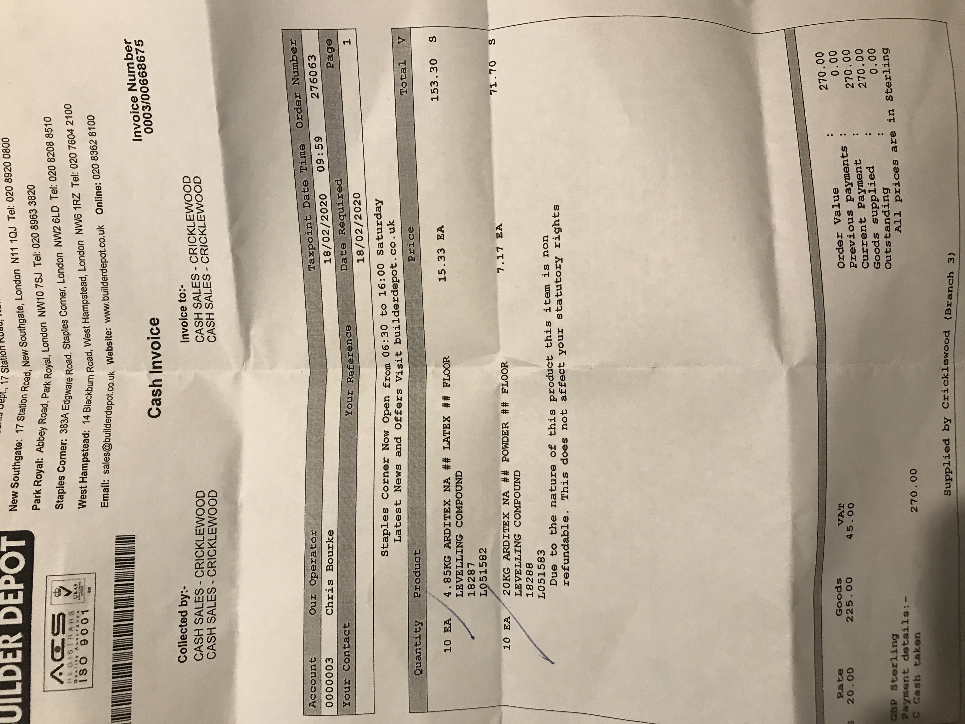 Engineered Wood floor after fitting work in E1