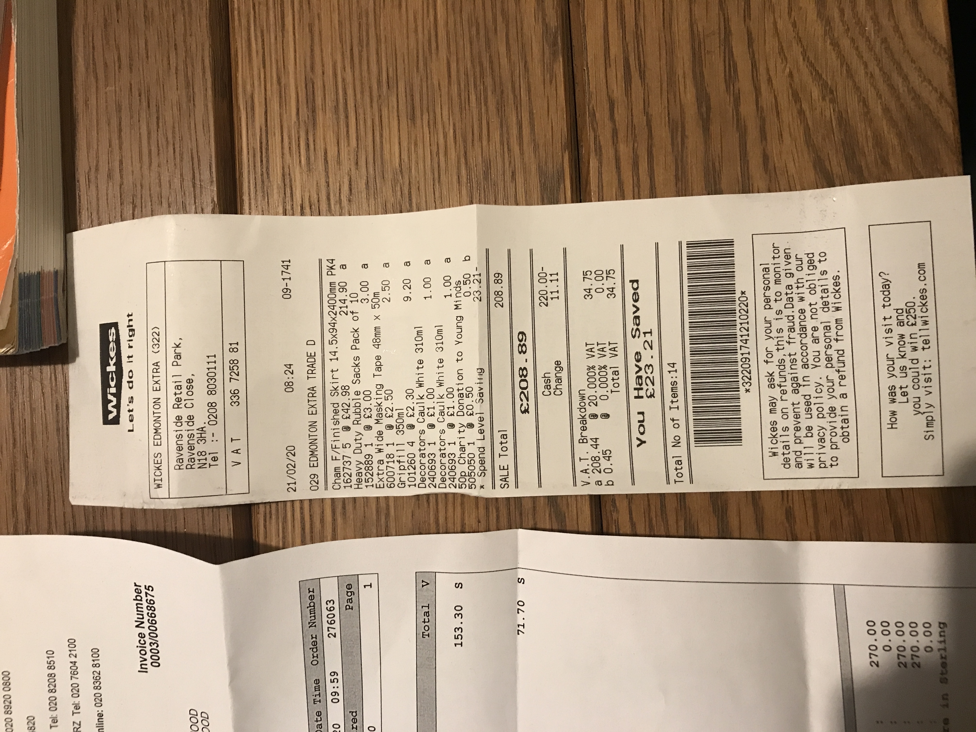 Engineered Wood floor after fitting work in E1