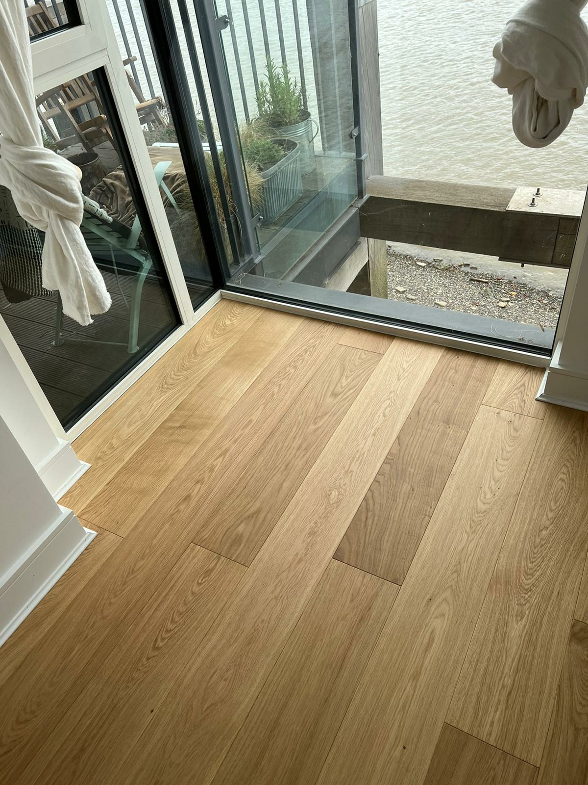 Engineered Wood floor after fitting work in E1W