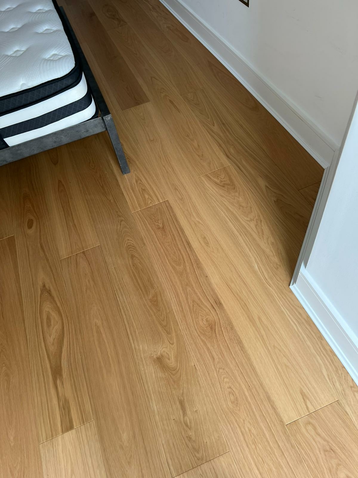 Engineered Wood floor after fitting work in E1W