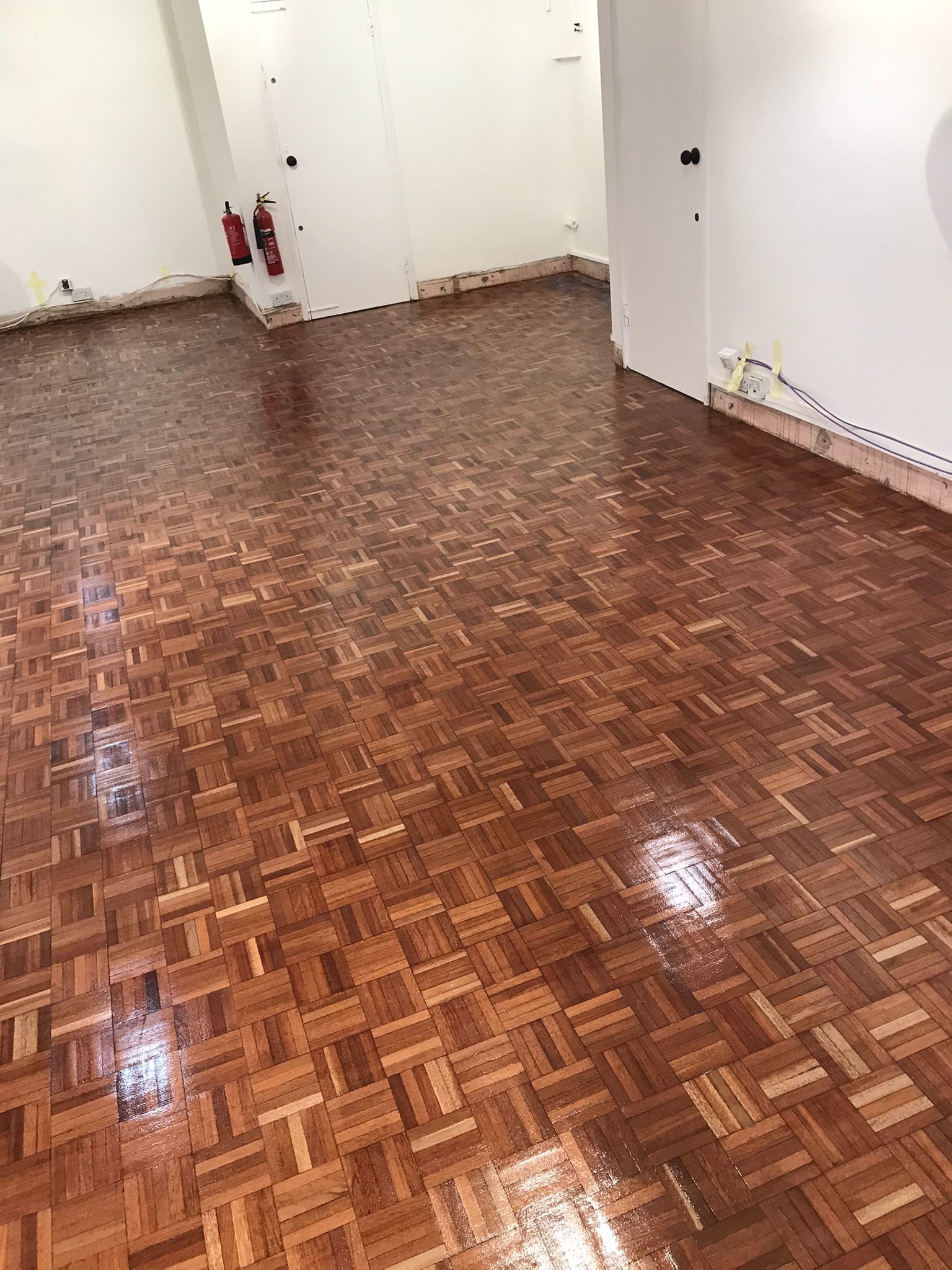 Wood Floor floor after sanding work in E2