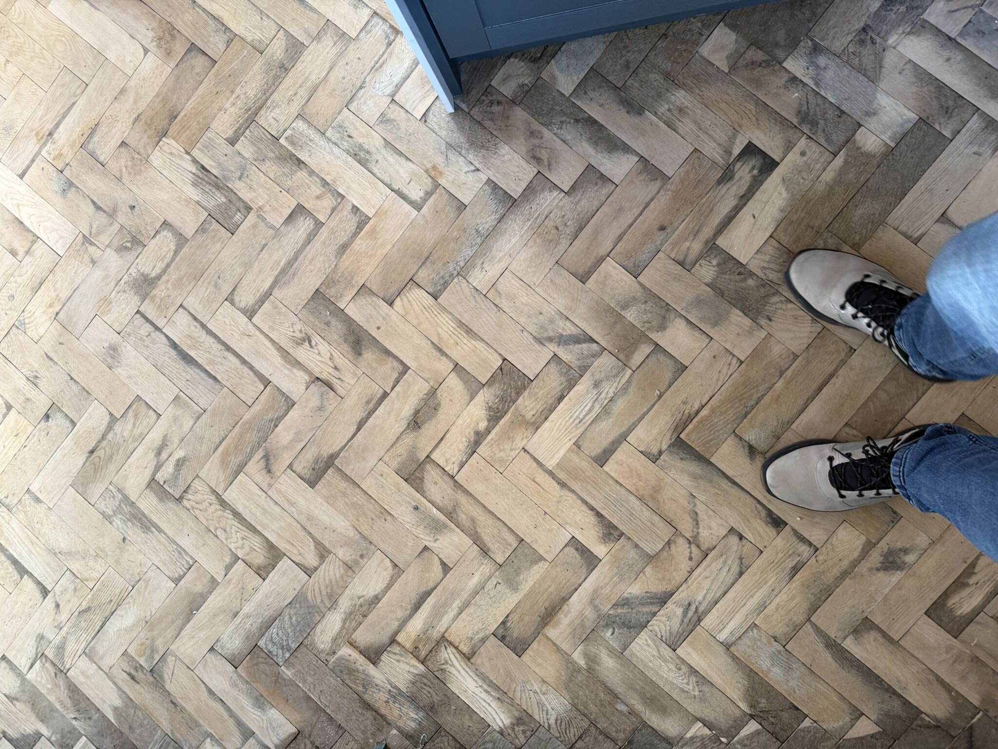 Floor condition before work, London
