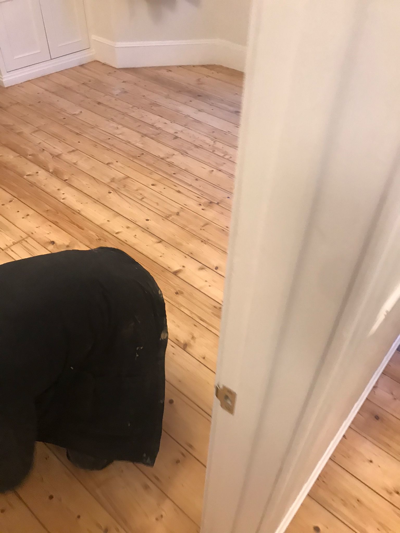 Floorboards floor after sanding work in E5