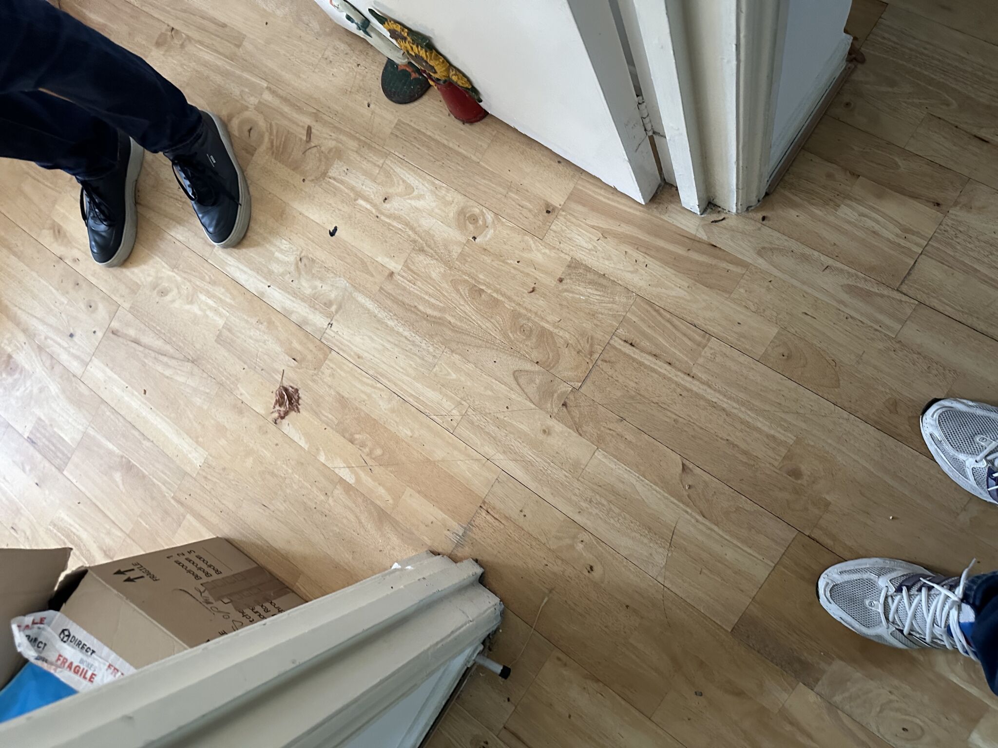 Floor condition before work, Forest Gate
