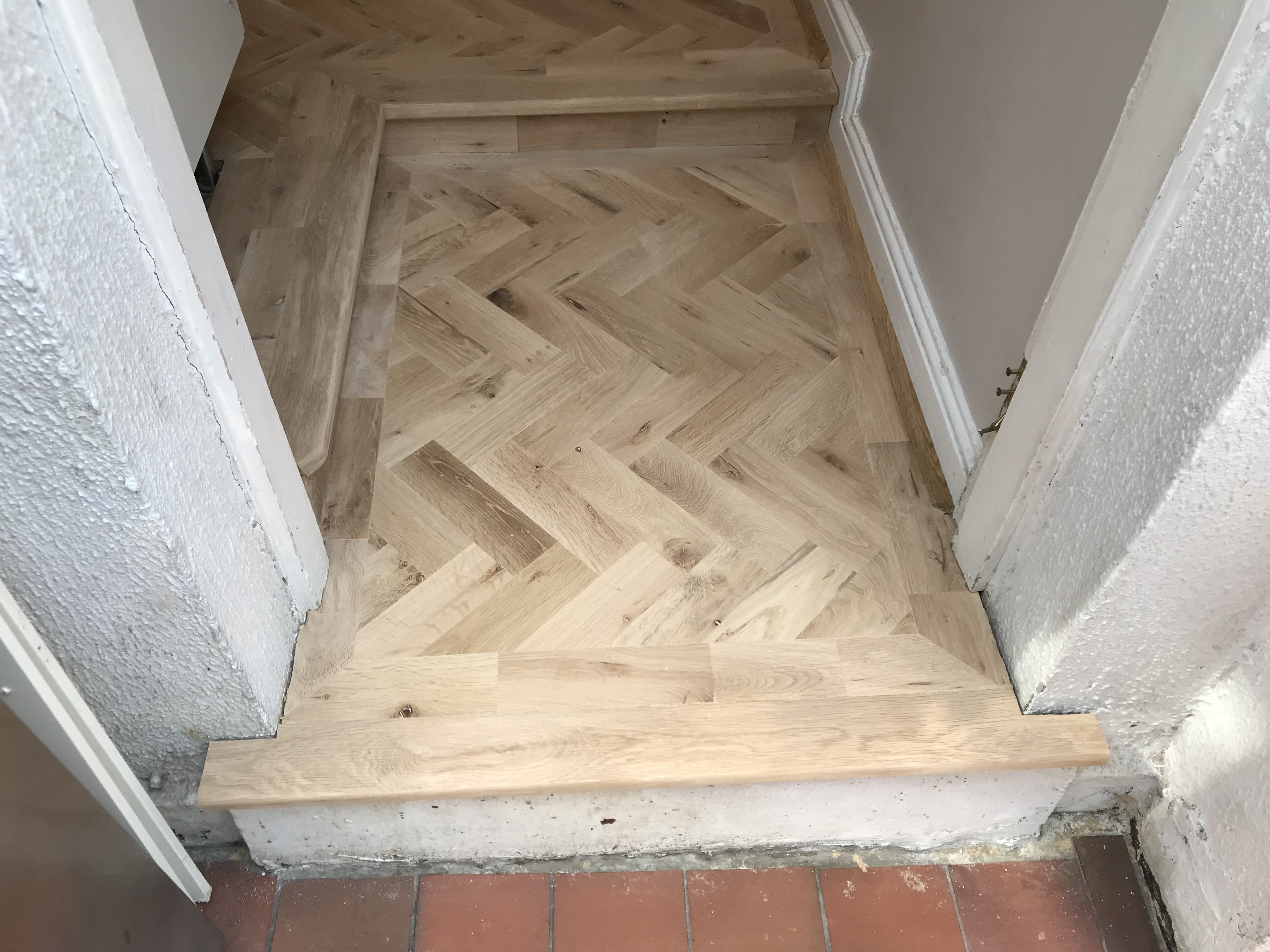 Parquet floor after sanding work in E7