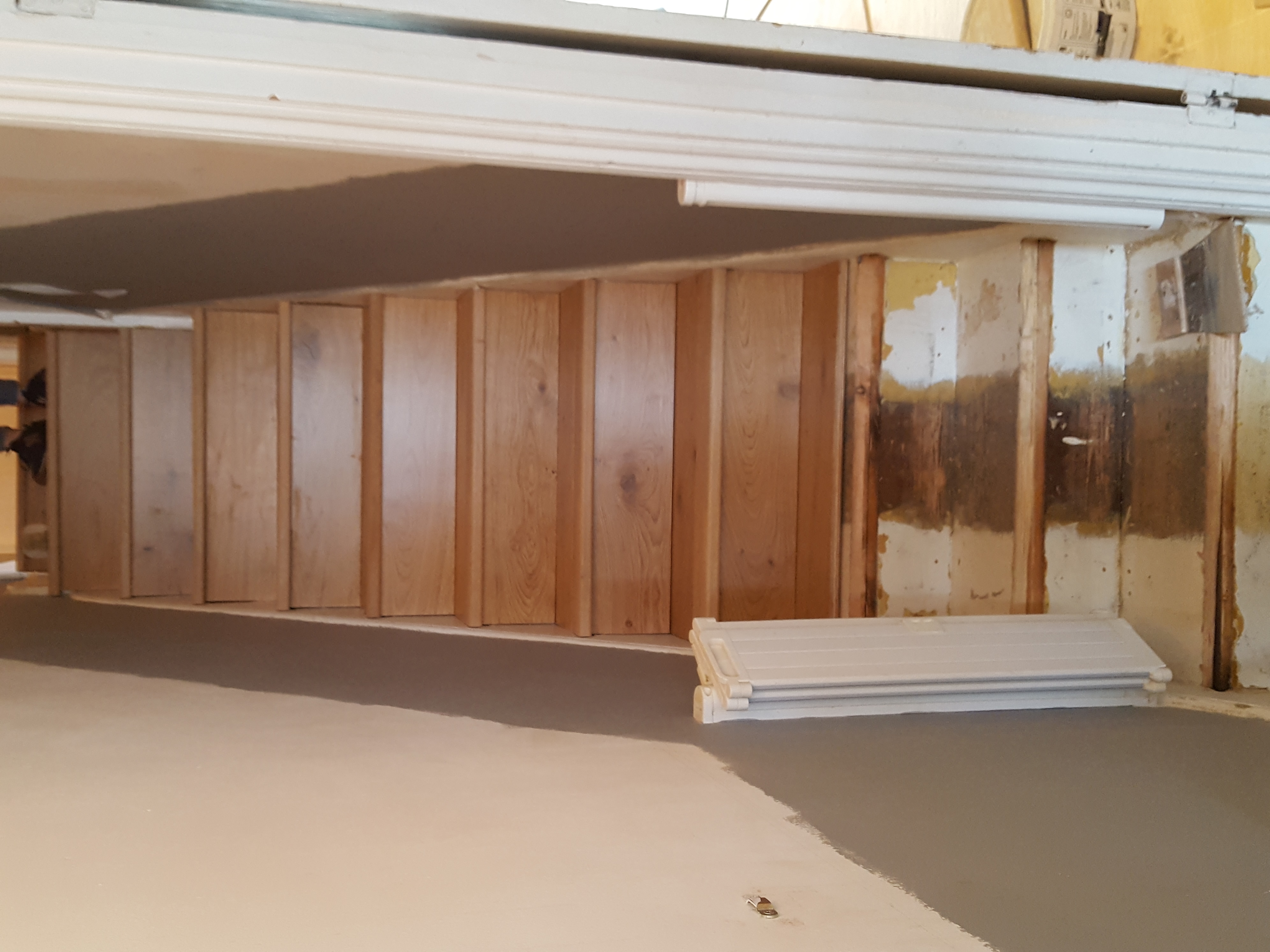 Parquet floor after fitting work in E7