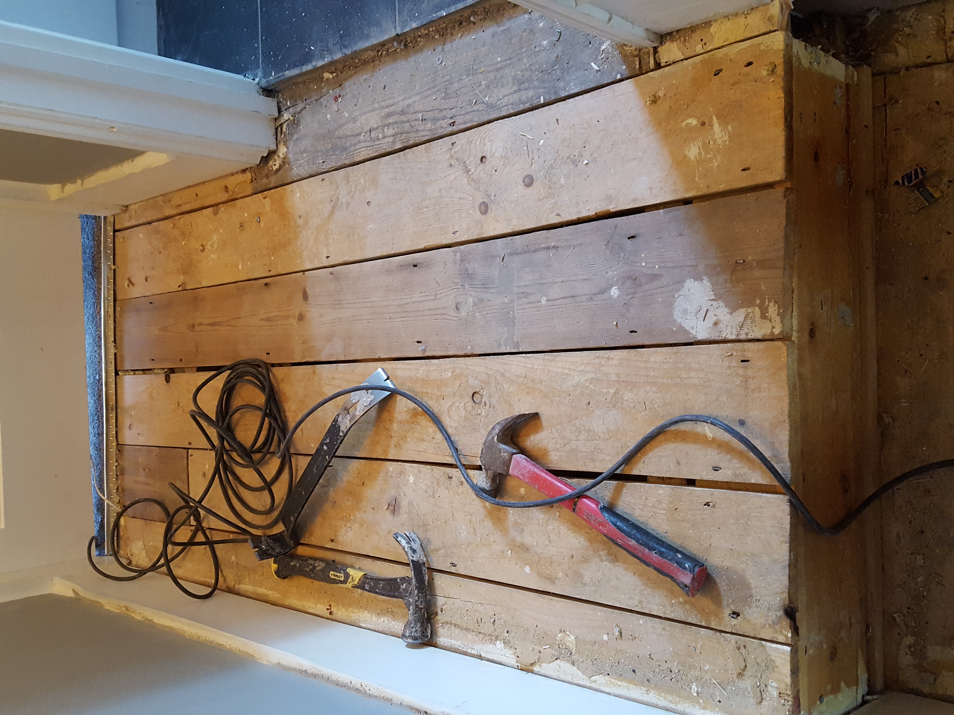 Parquet floor after fitting work in E7