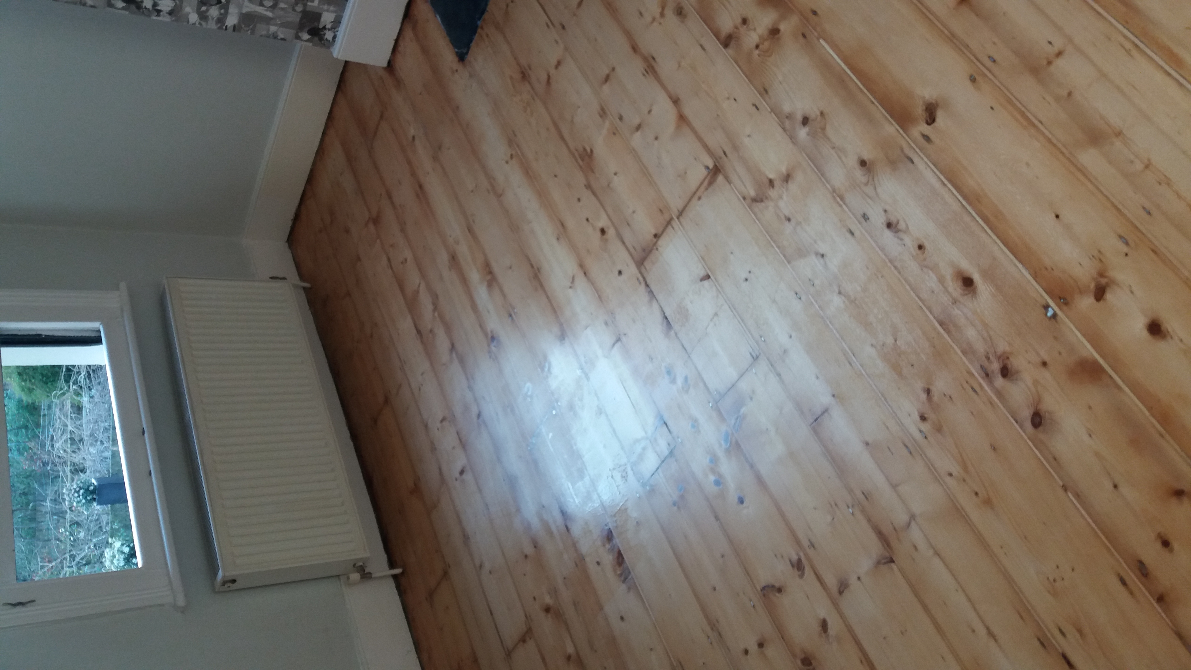 Wood Floor floor after sanding work in E9