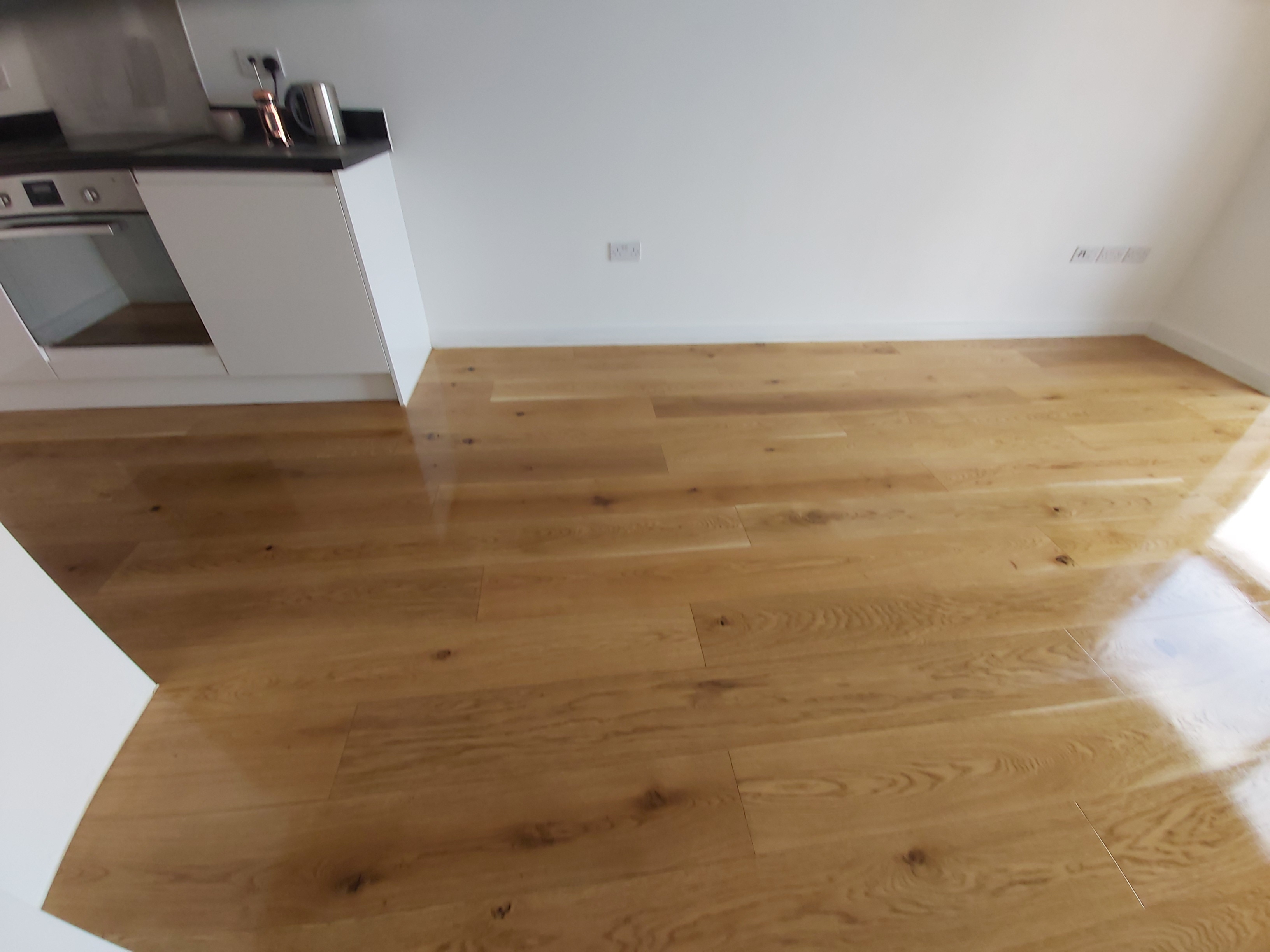Engineered Wood floor after sanding work in E9