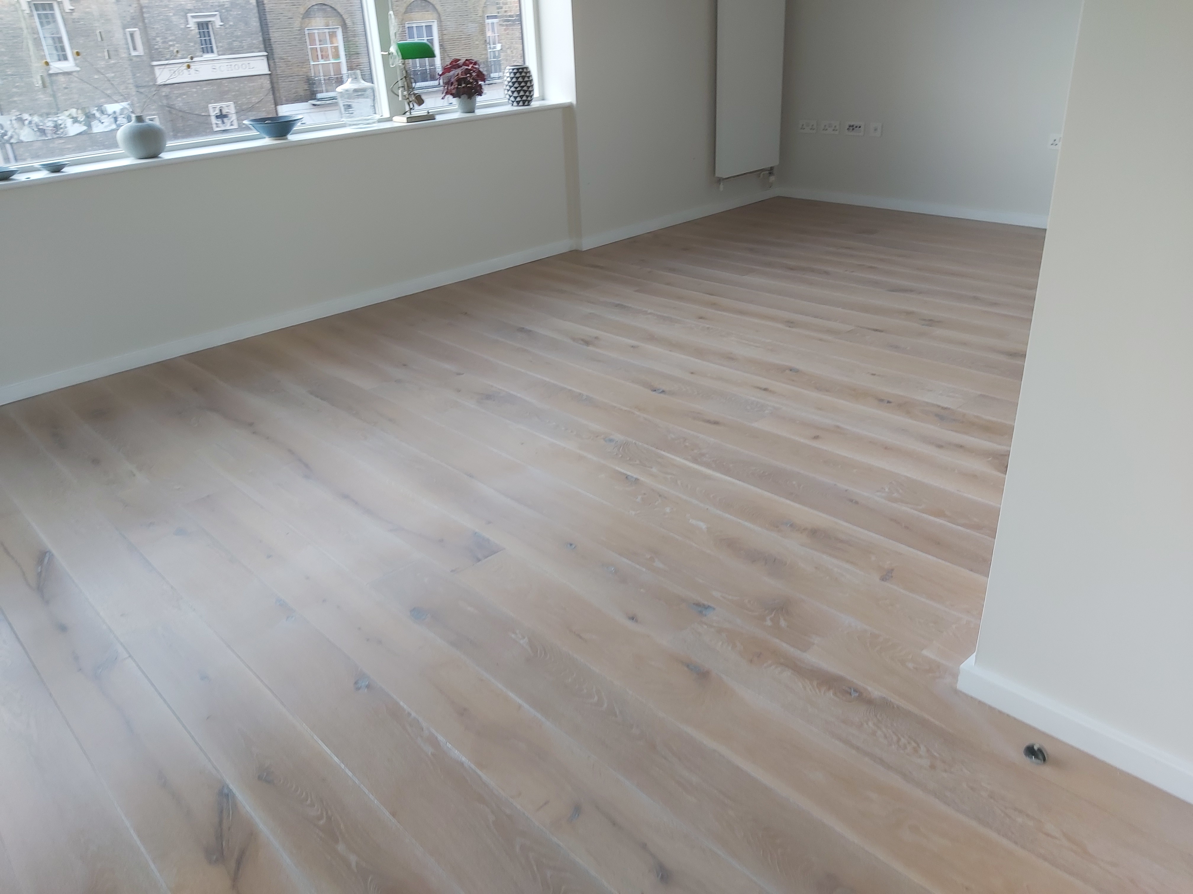 Engineered Wood floor after sanding work in EC1R