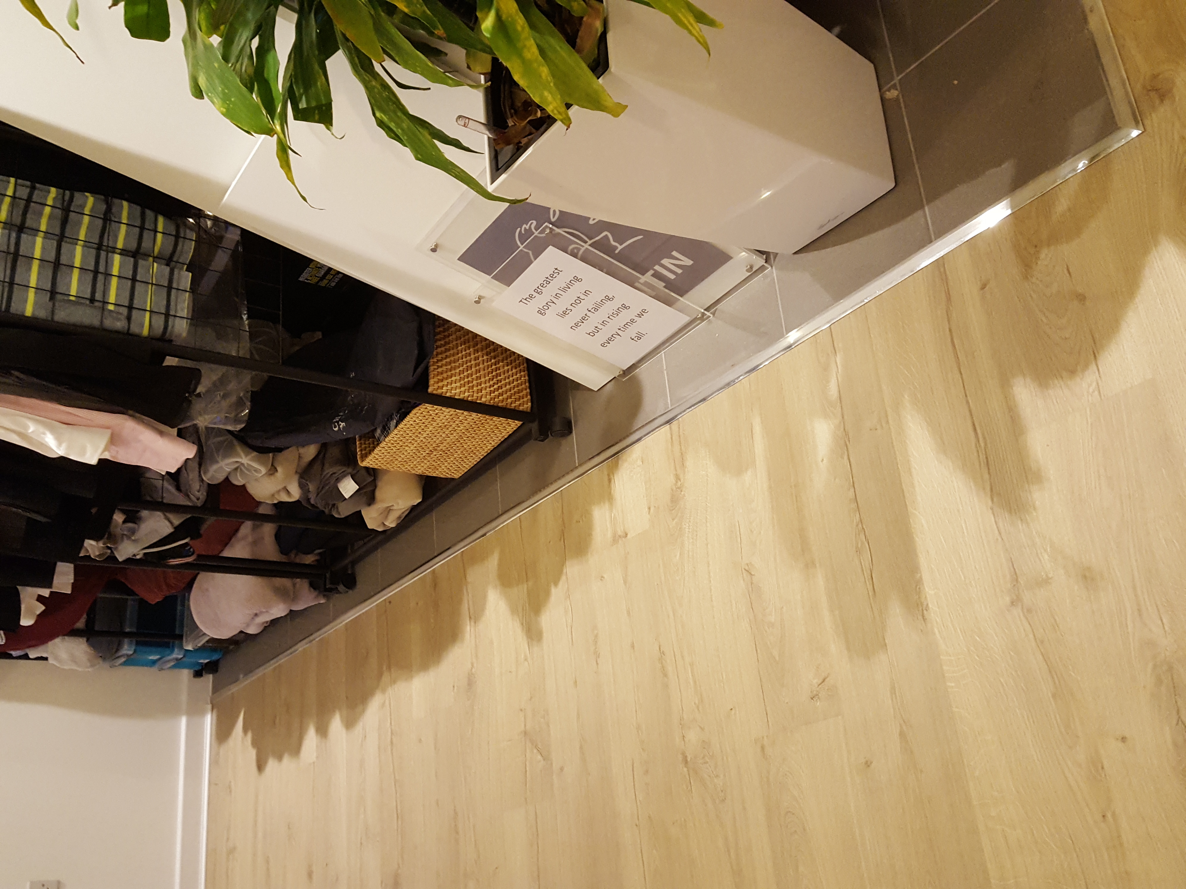 Laminate floor after fitting work in EC1V