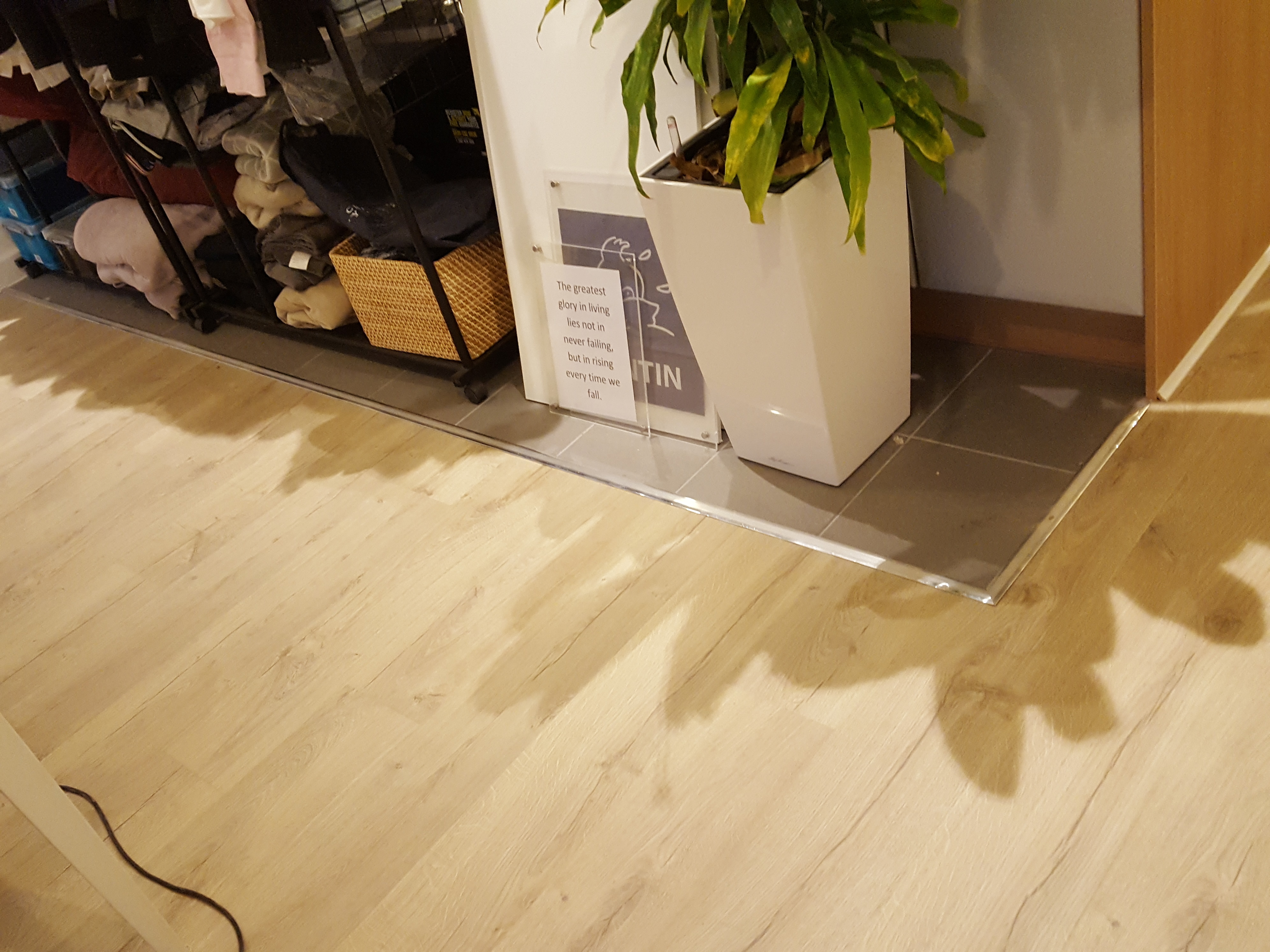 Laminate floor after fitting work in EC1V