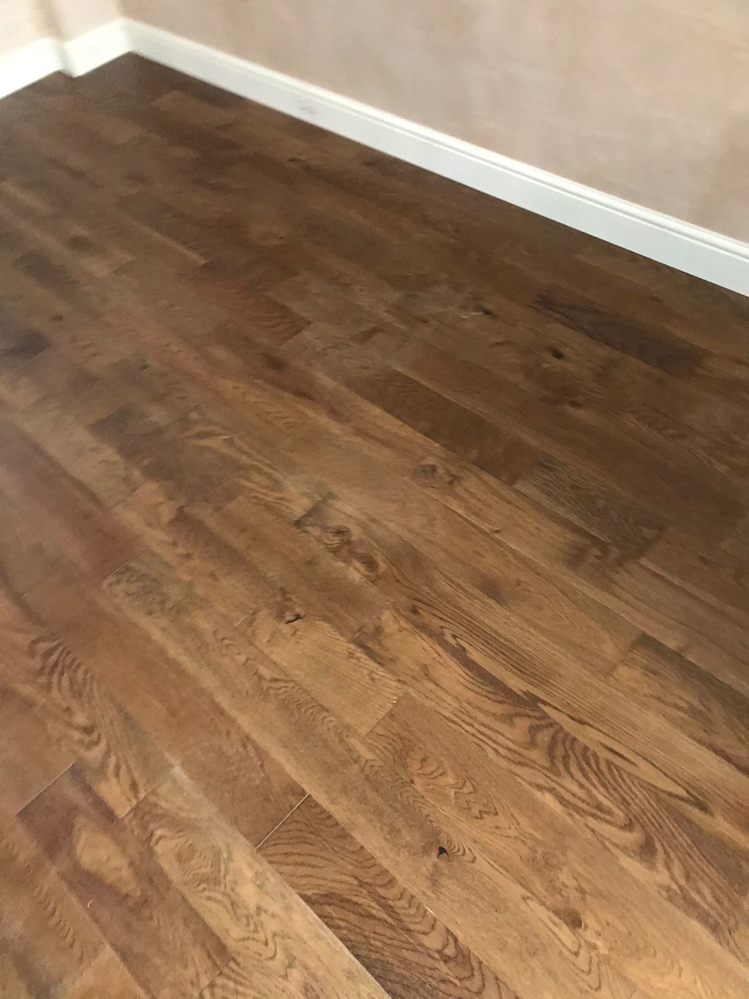 Engineered Wood floor after fitting work in EN8