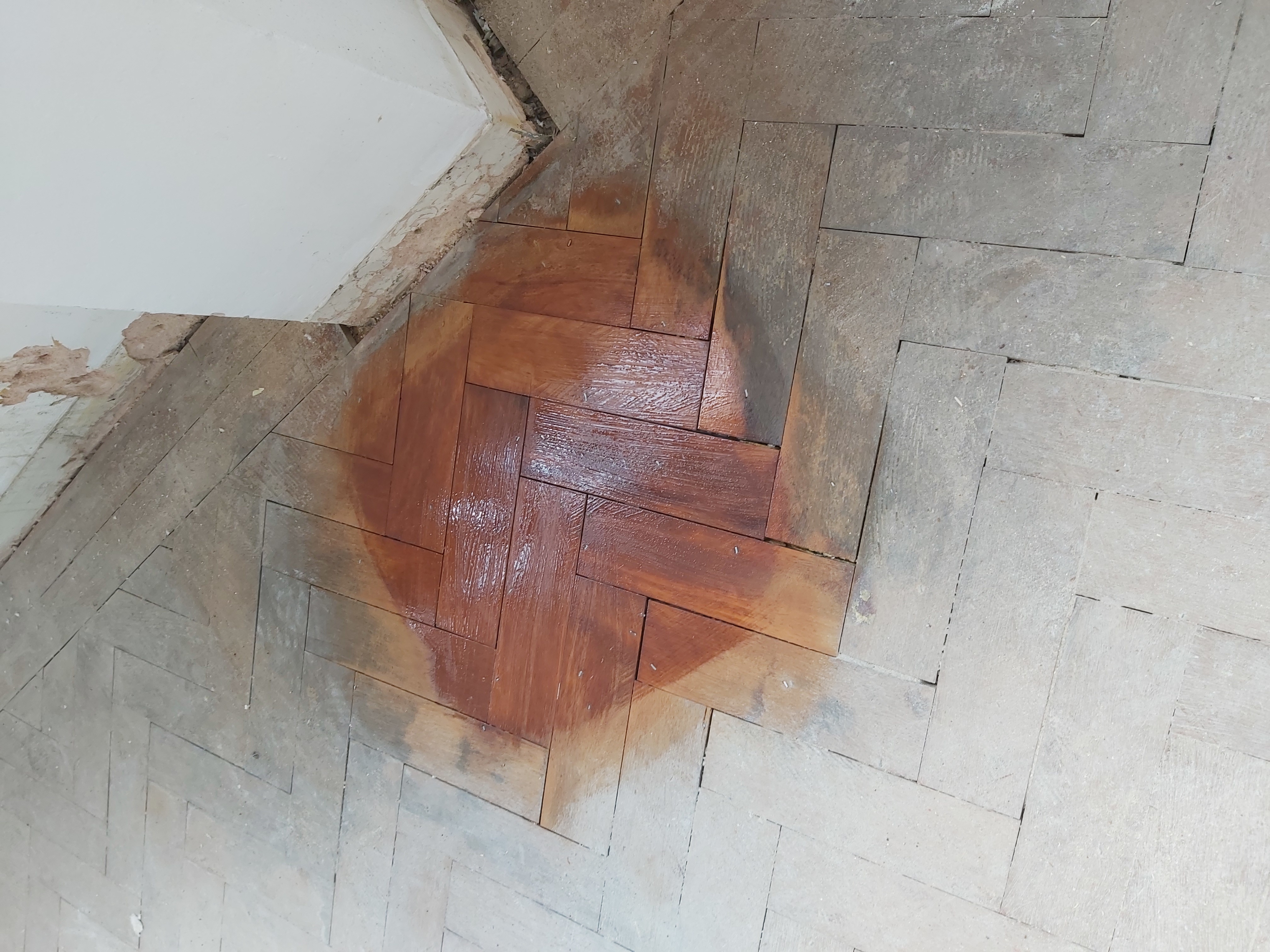 Wood Floor floor after sanding work in HA1