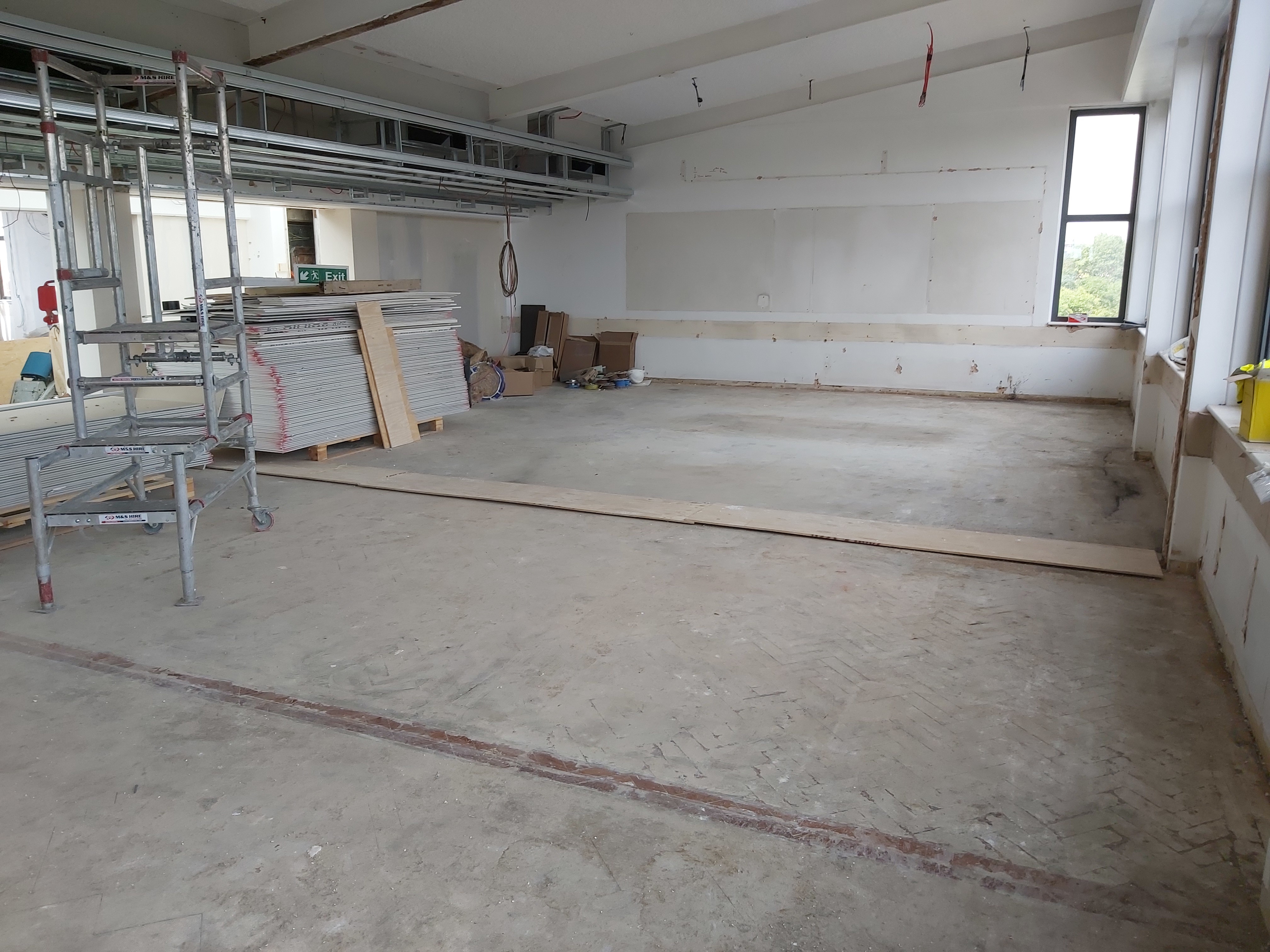 Wood Floor floor after sanding work in HA1