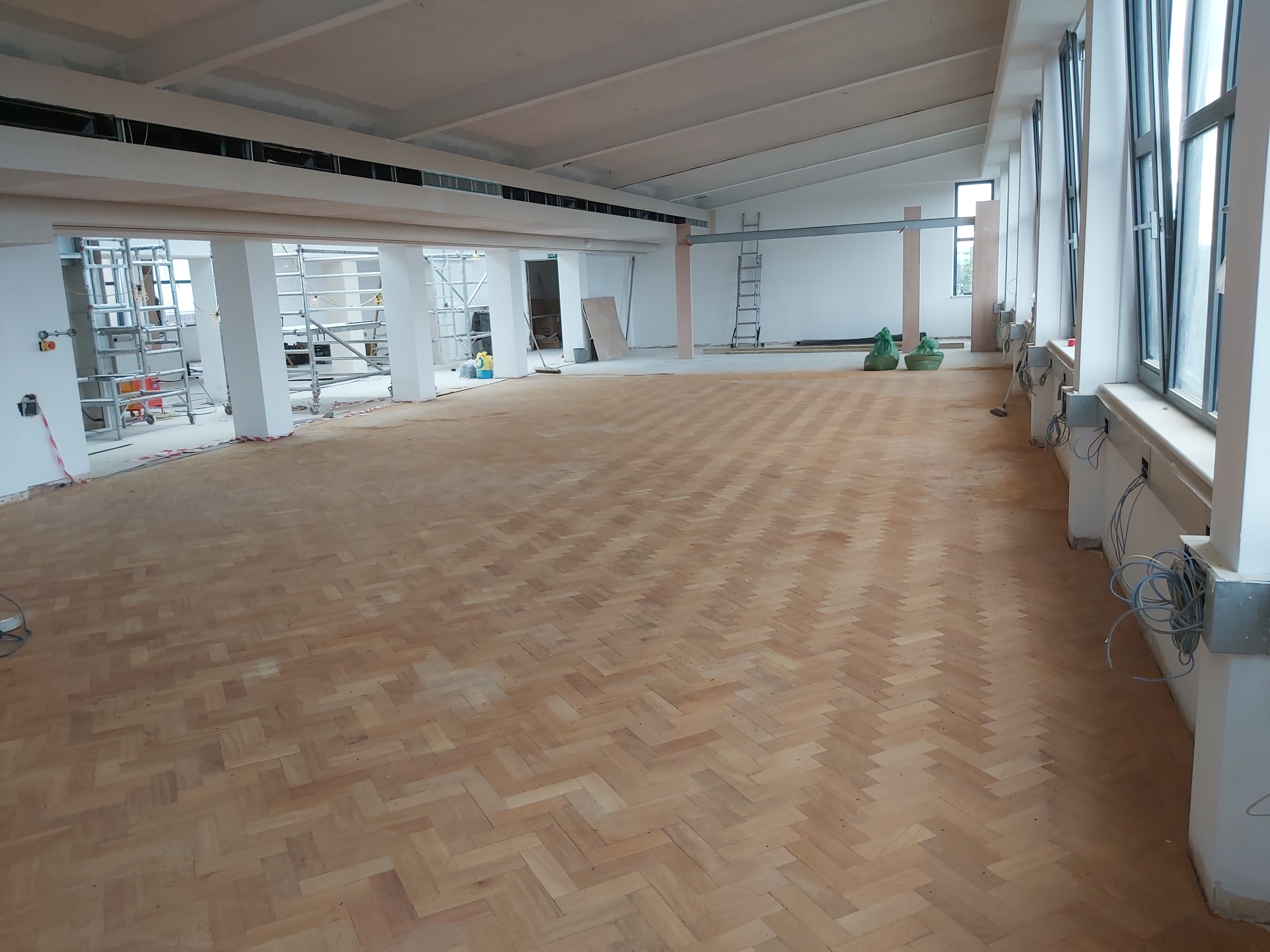 Wood Floor floor after sanding work in HA1