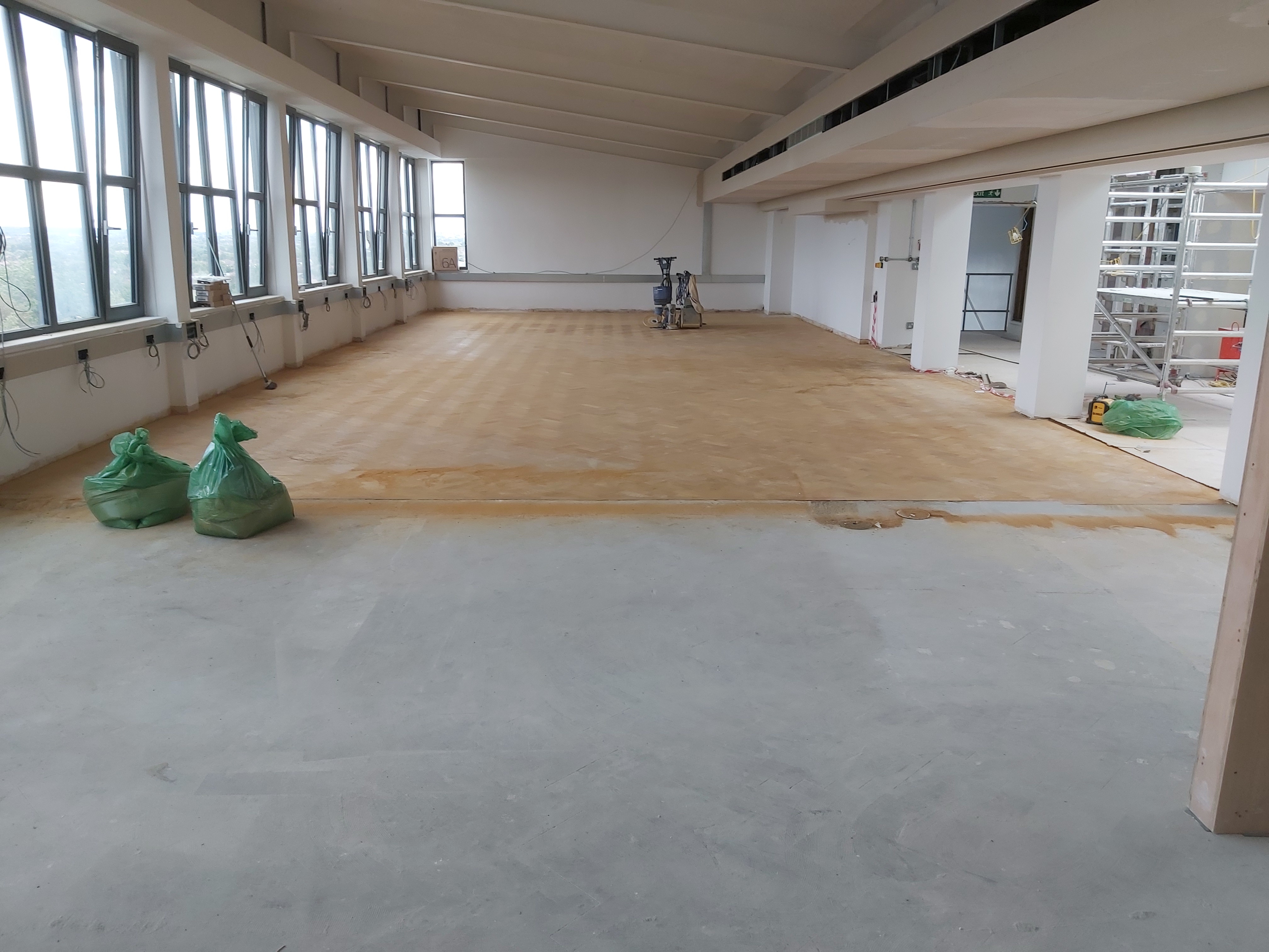 Wood Floor floor after sanding work in HA1