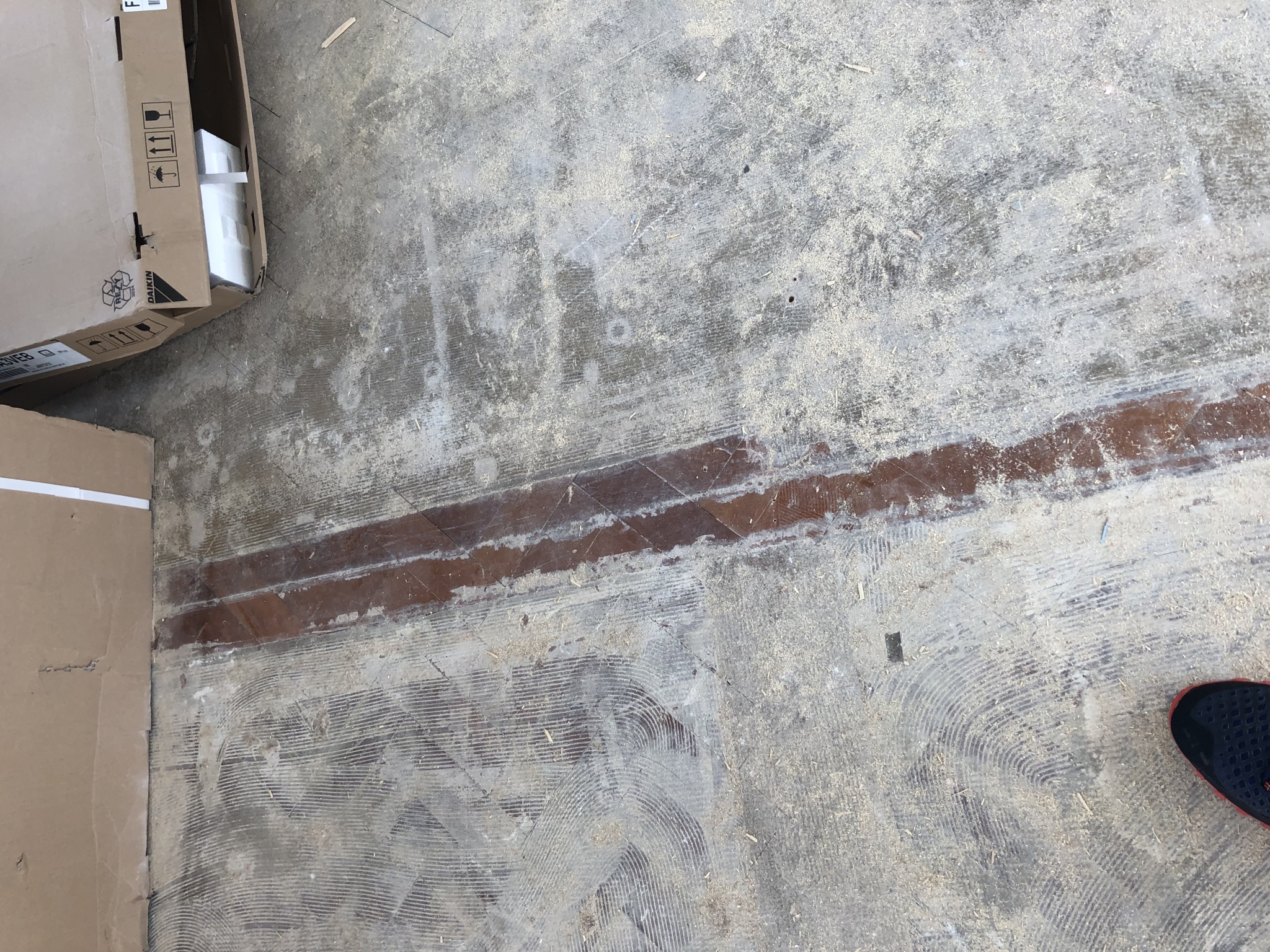 Floor condition before work at HA1