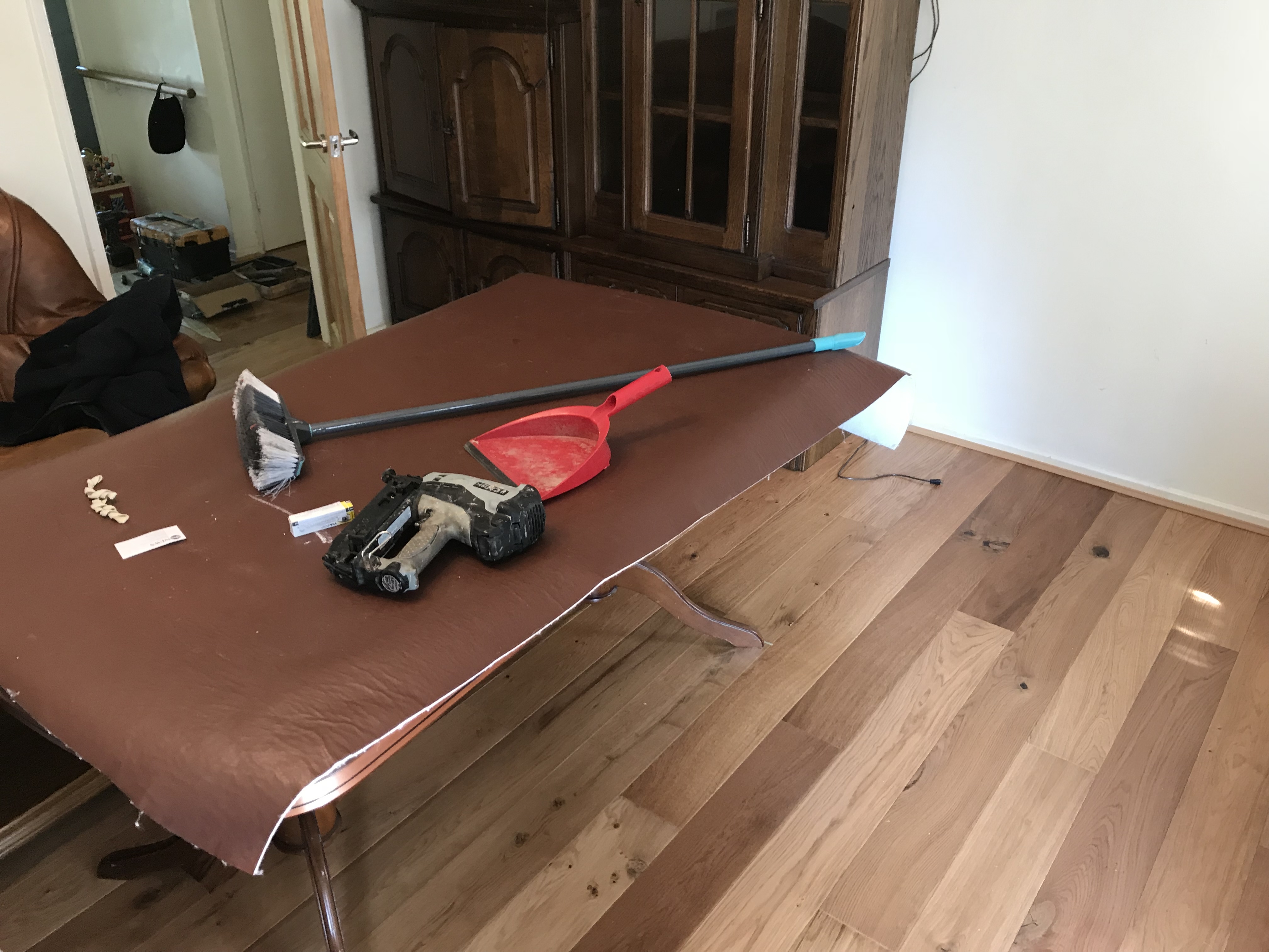 Engineered Wood floor after fitting work in HA3