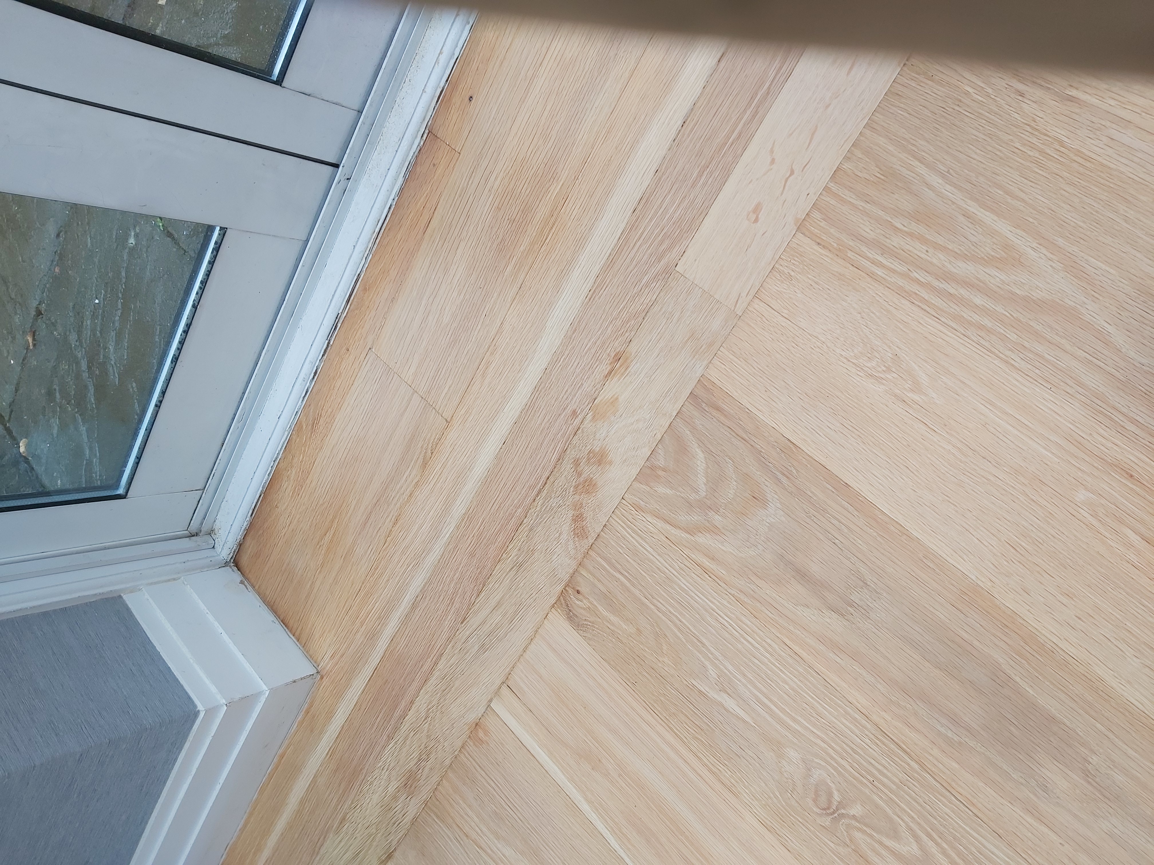 Hardwood floor after sanding work in HA6