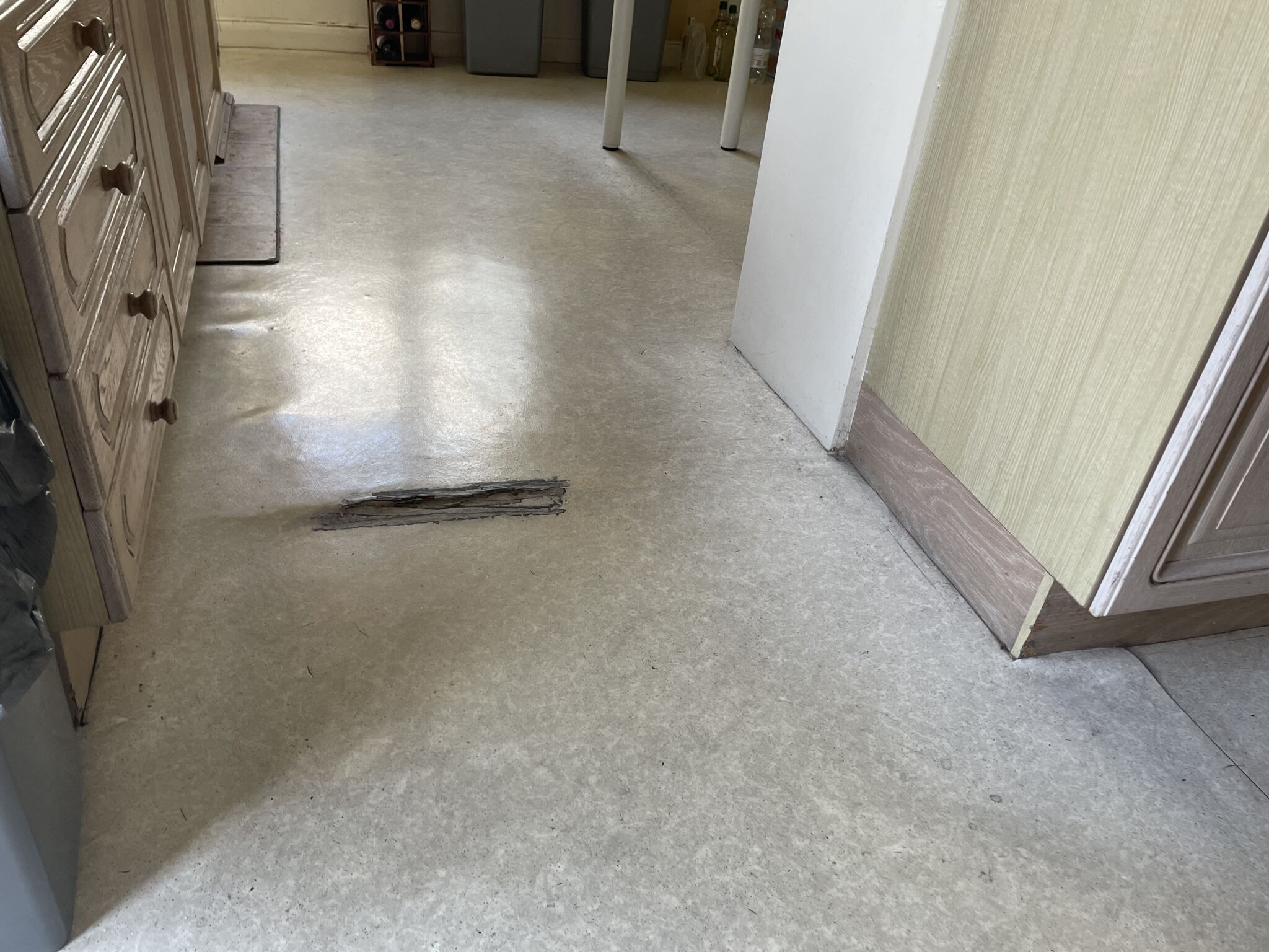 Floor condition before work at HA8