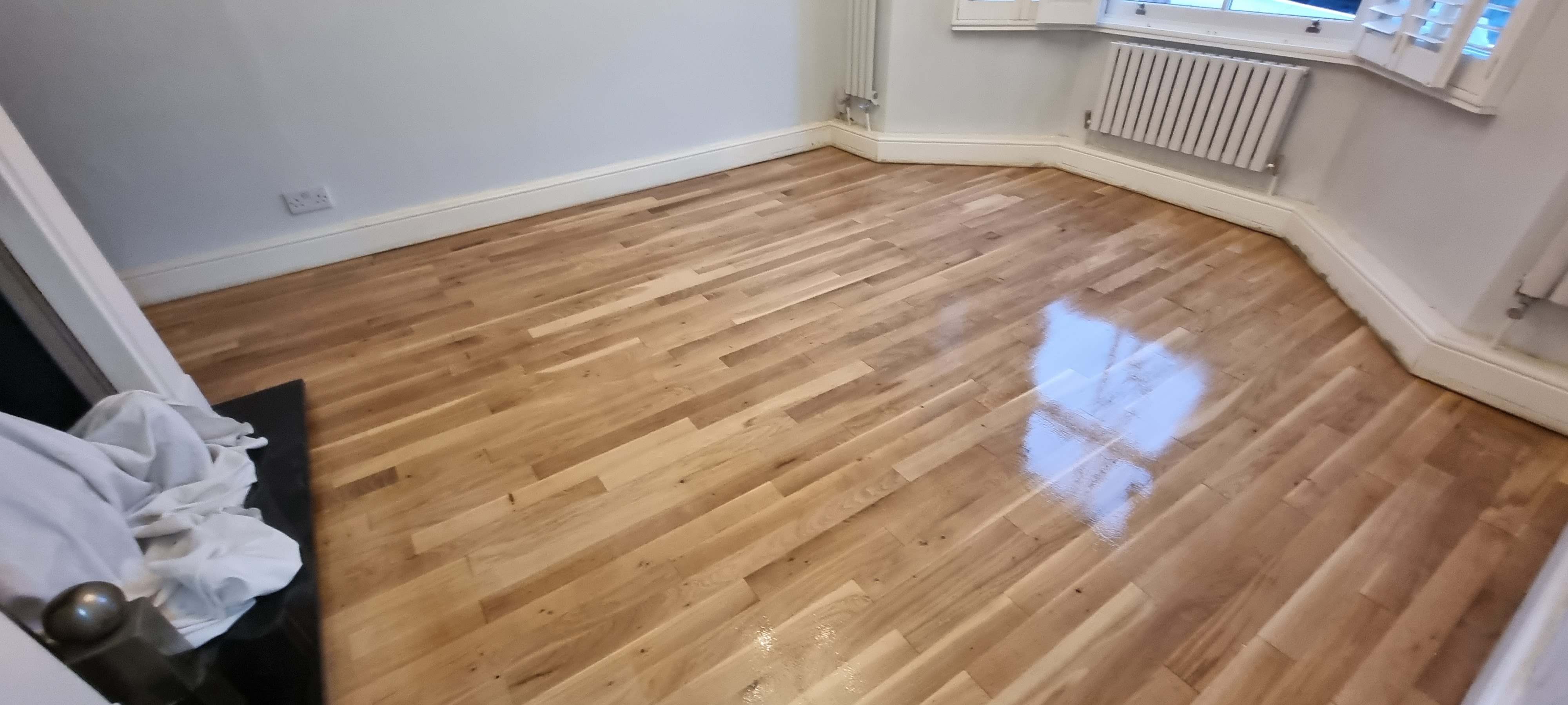 Engineered Wood floor after sanding work in KT16