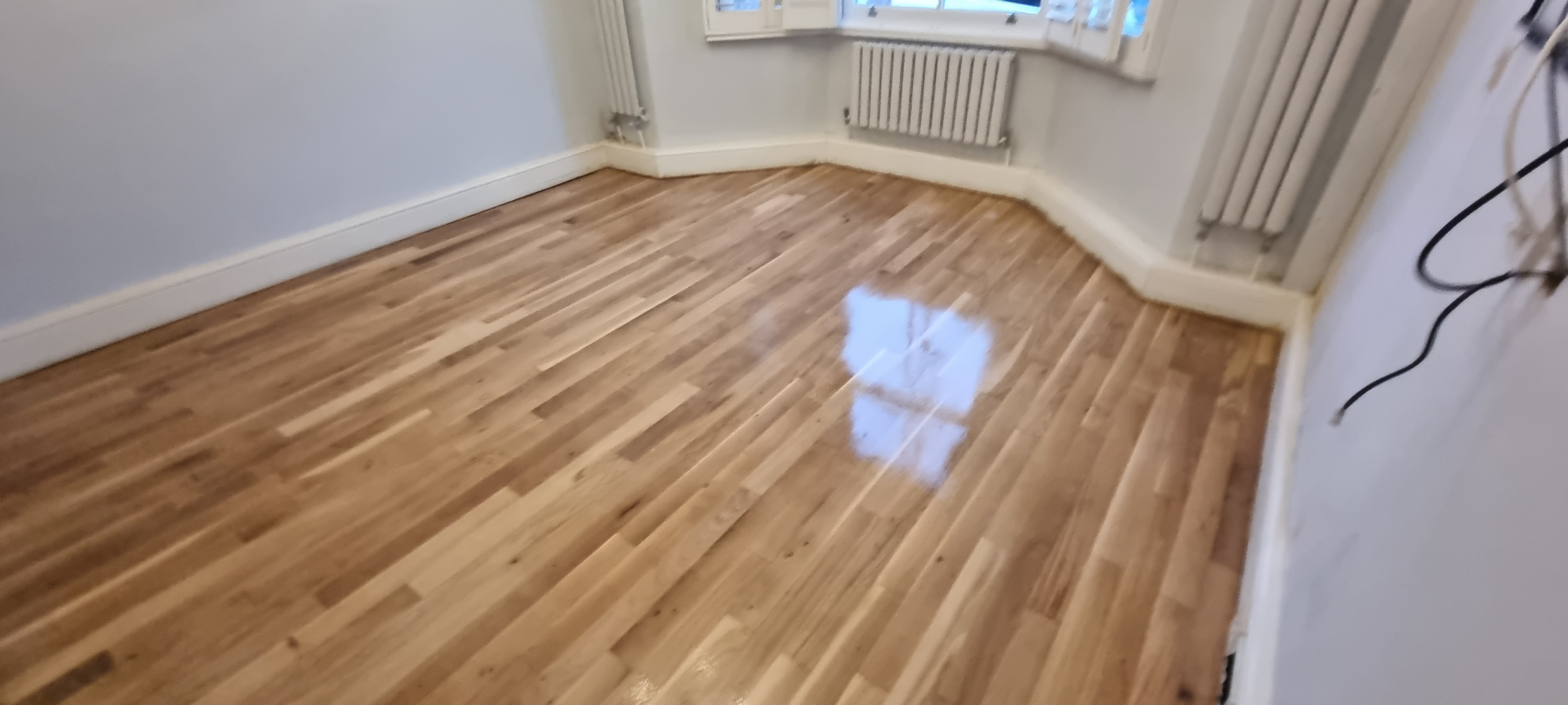 Engineered Wood floor after sanding work in KT16