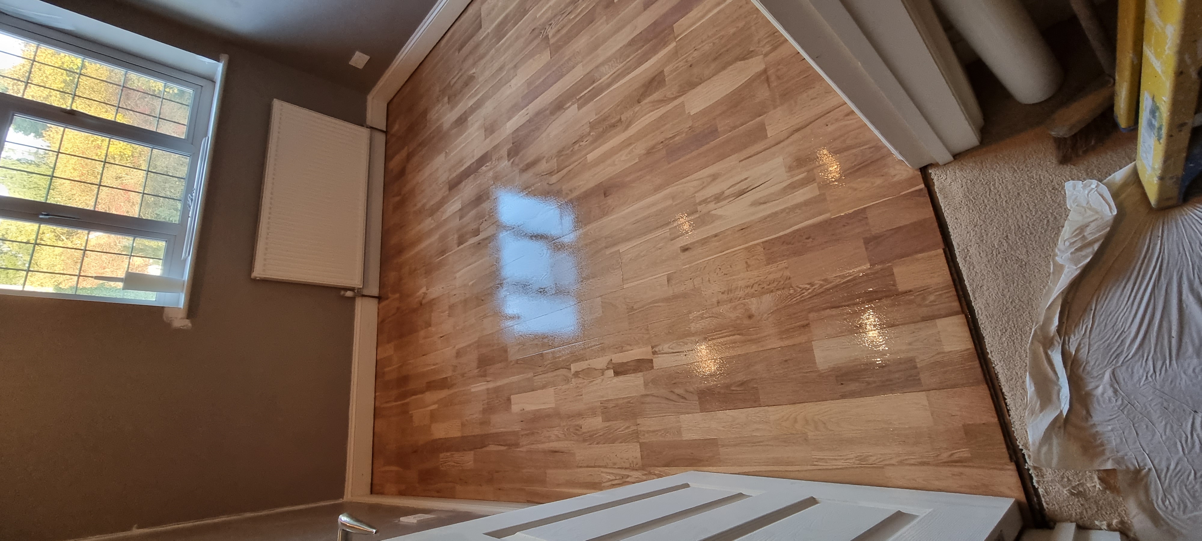Hardwood floor after sanding work in KT20