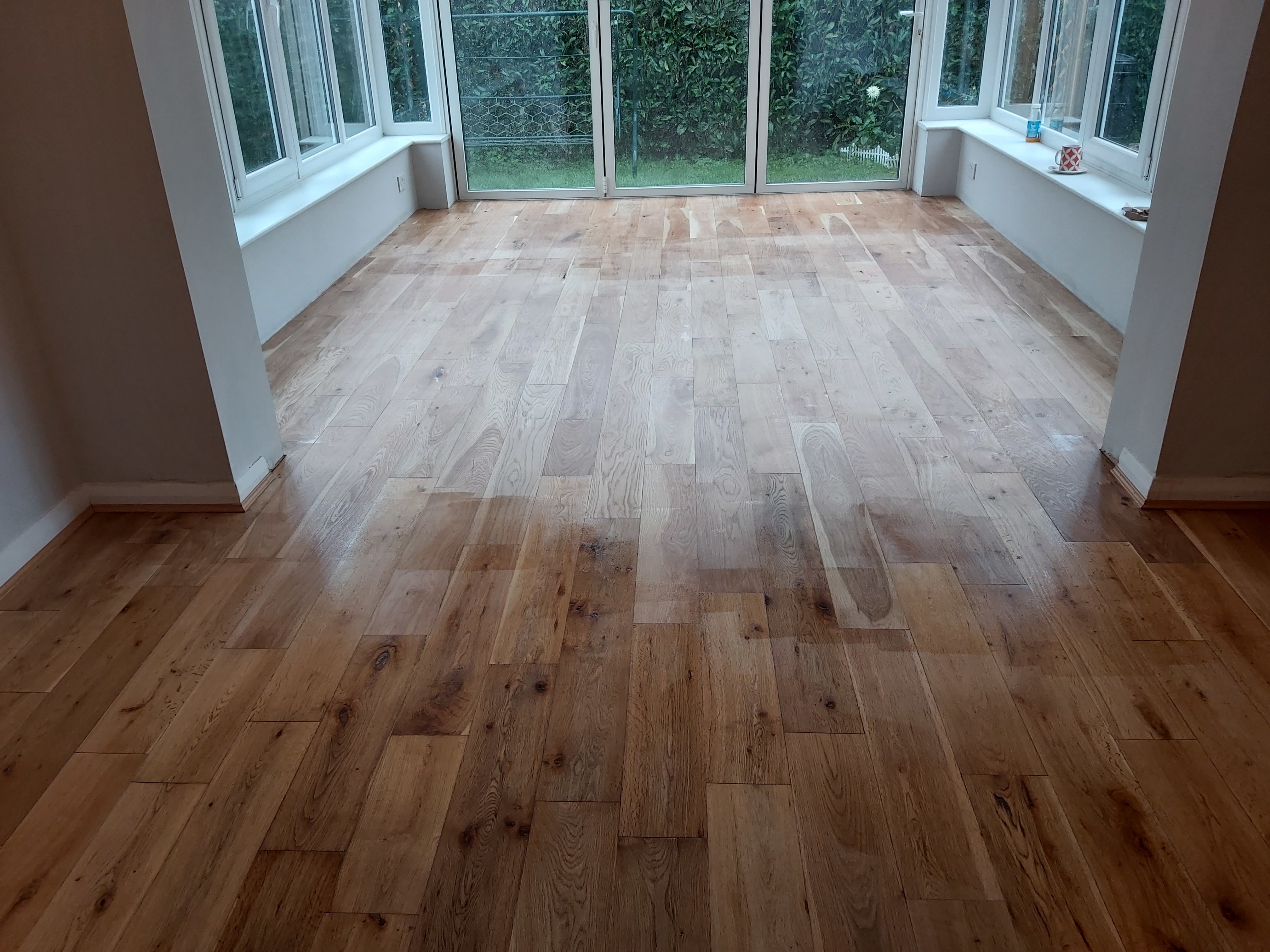 Engineered Wood floor after sanding work in KT20